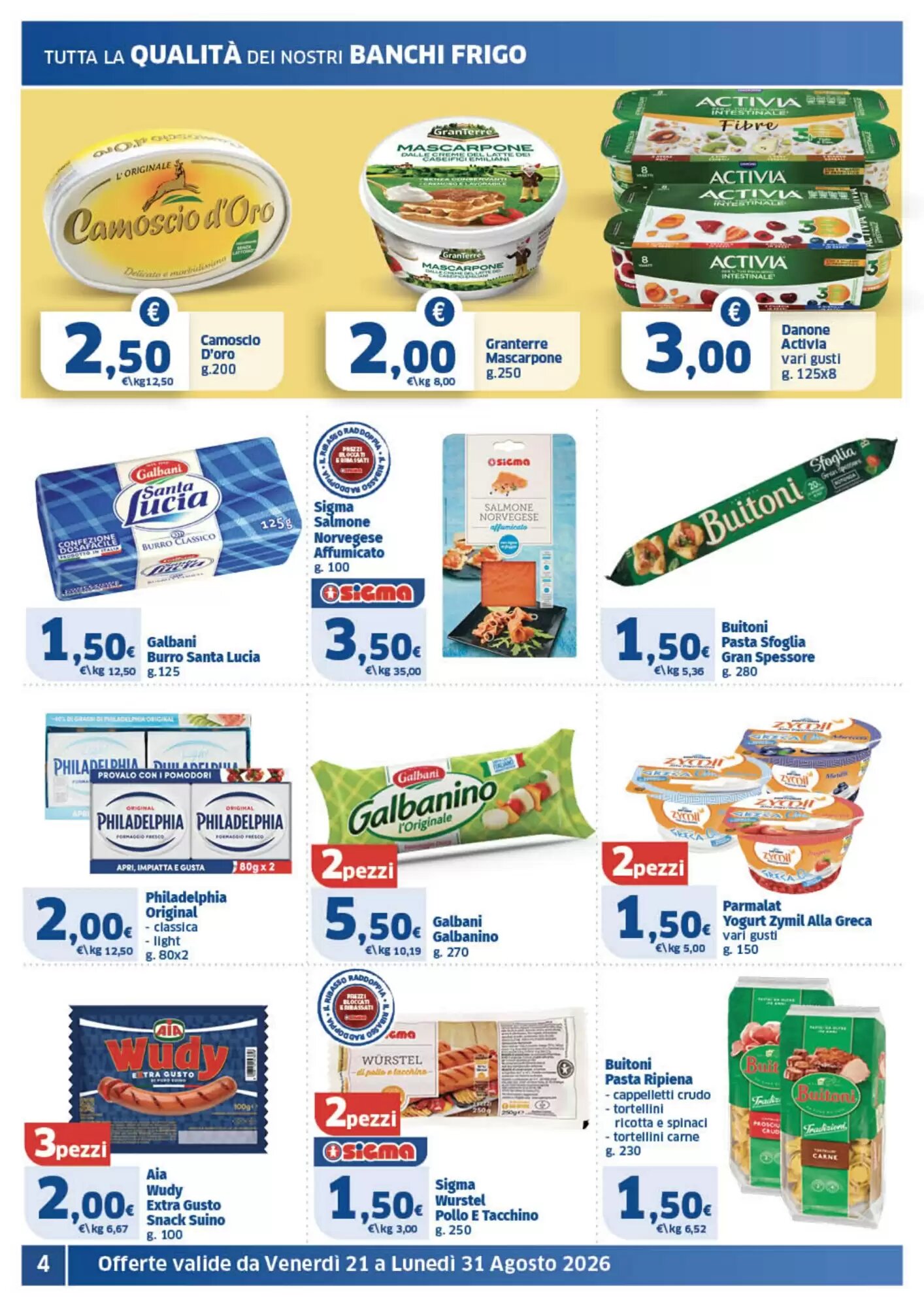 Volantino promozionale Il Punto Sigma  valide dal 21/08/2026 - Pagina 4.