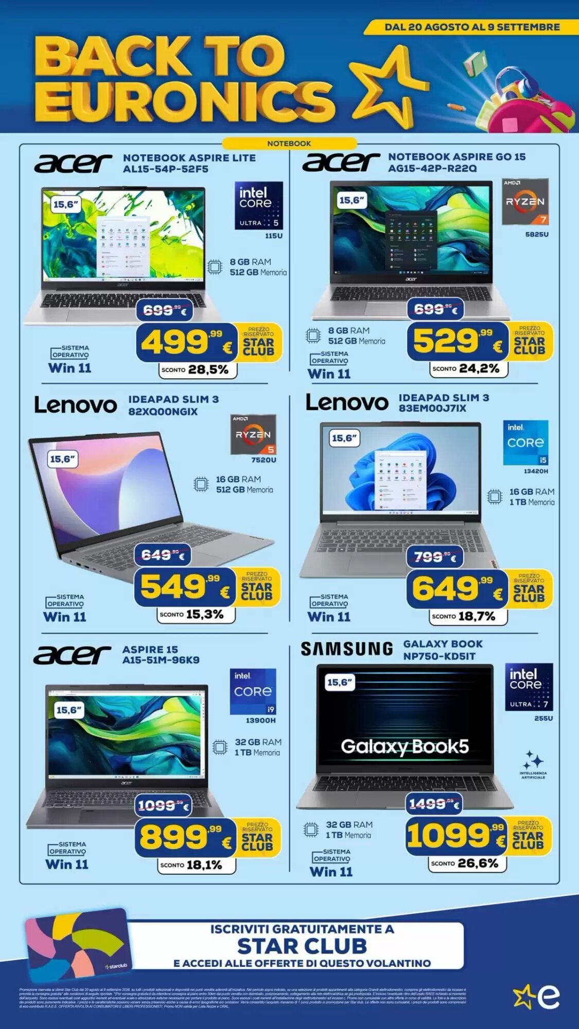 Volantino promozionale Euronics Tufano  valide dal 21/08/2026 - Pagina 3.