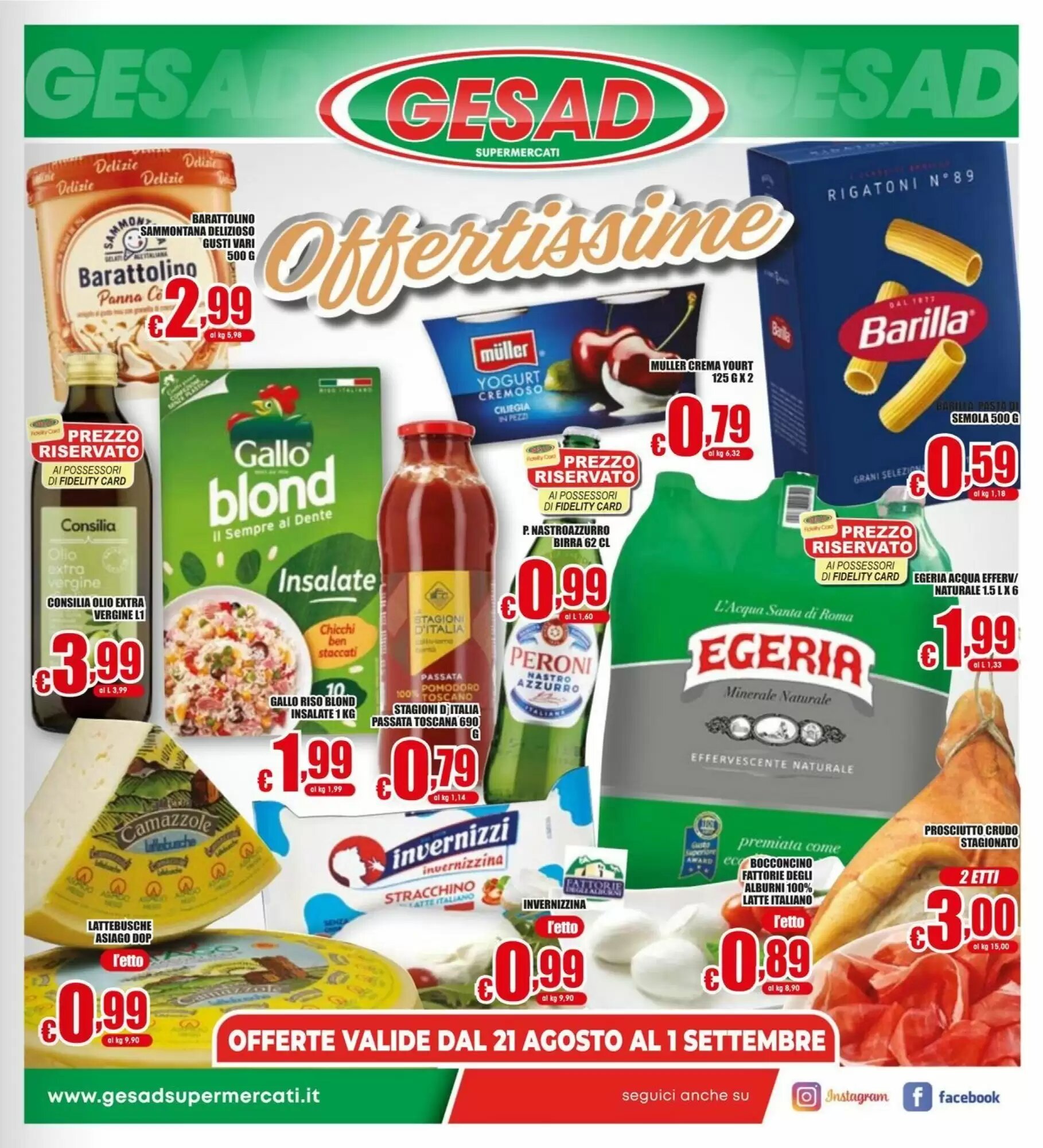 Volantino promozionale Gesad Supermercati  valide dal 21/08/2026 - Pagina 1.