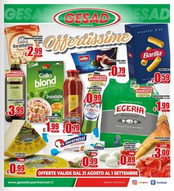 Volantino promozionale Gesad Supermercati  valide dal 21/08/2026