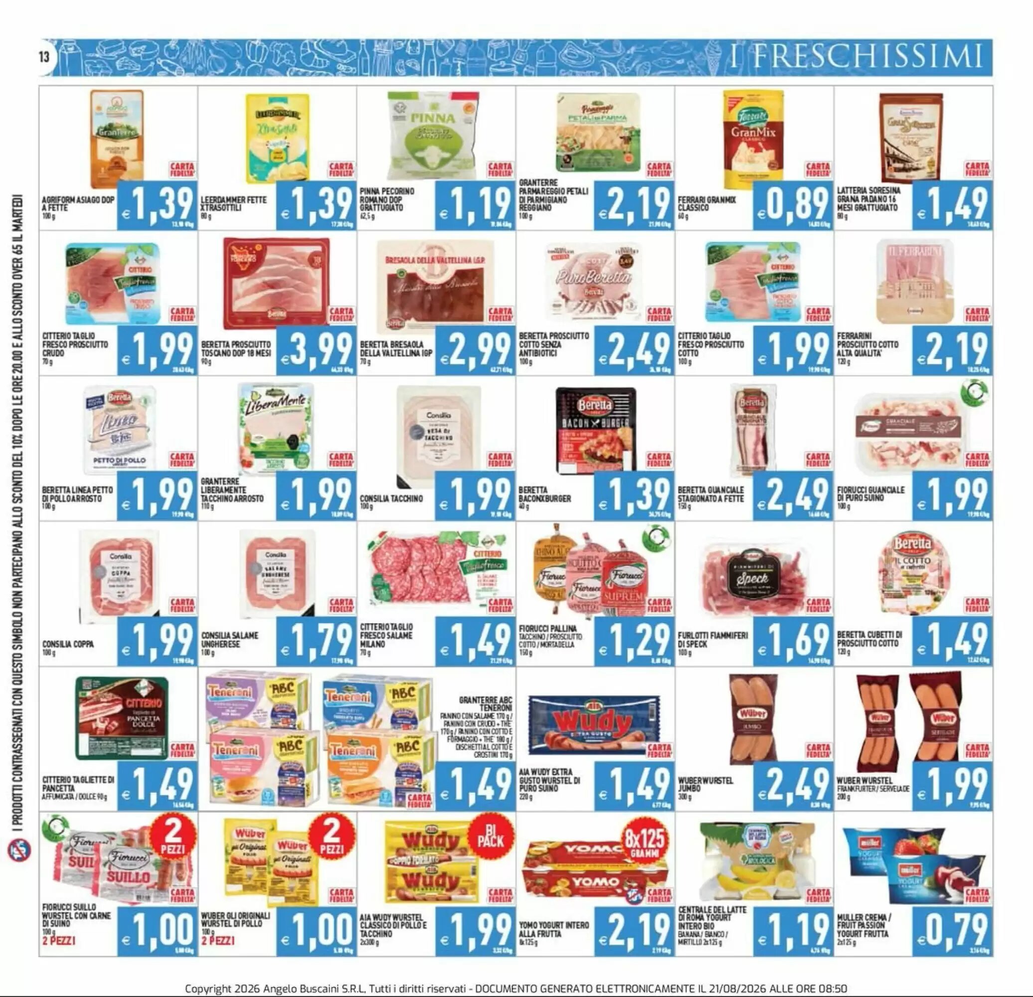 Volantino promozionale Supermercati Agorà  valide dal 21/08/2026 - Pagina 13.