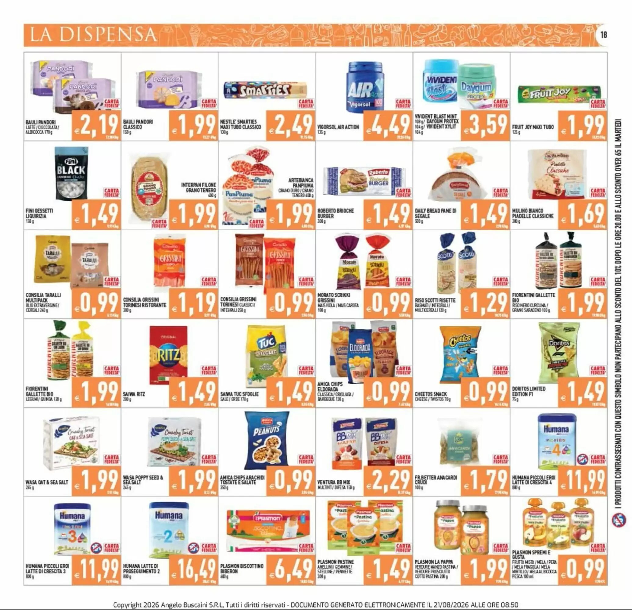 Volantino promozionale Supermercati Agorà  valide dal 21/08/2026 - Pagina 18.