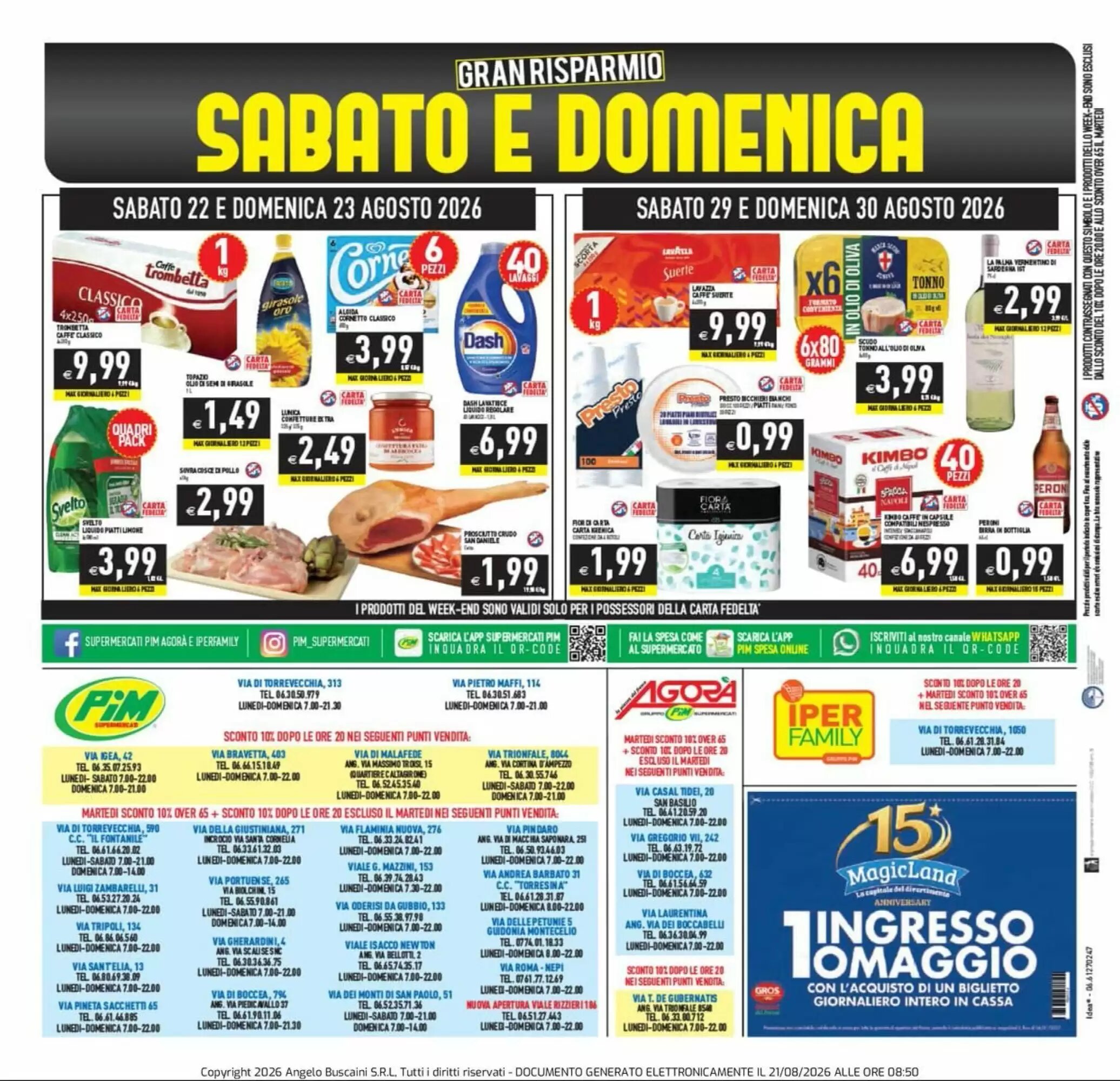 Volantino promozionale Supermercati Agorà  valide dal 21/08/2026 - Pagina 24.