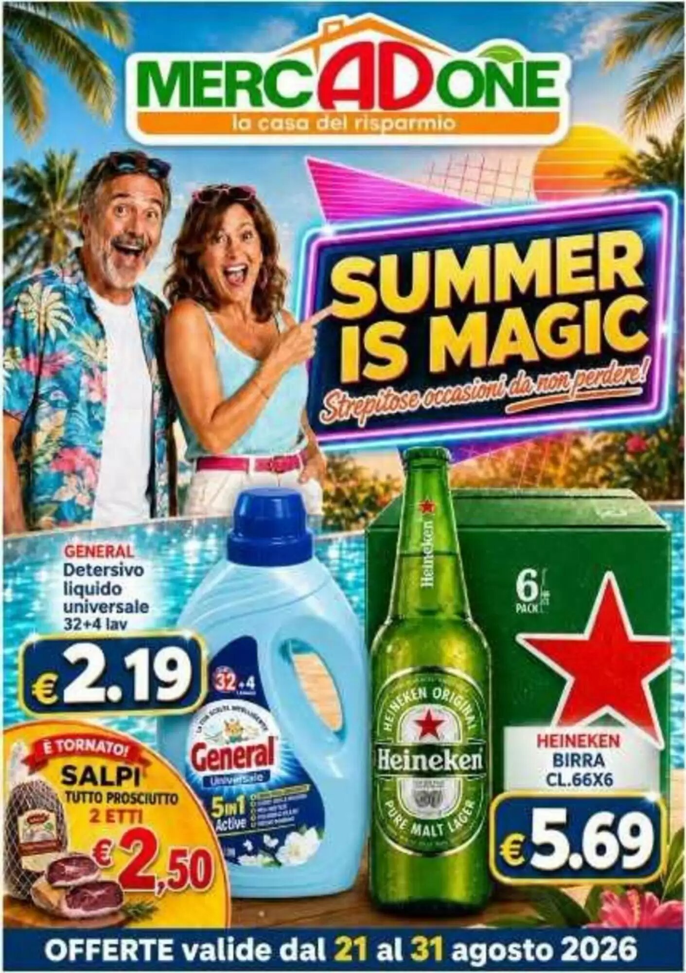 Volantino promozionale MercADone  valide dal 21/08/2026 - Pagina 1.
