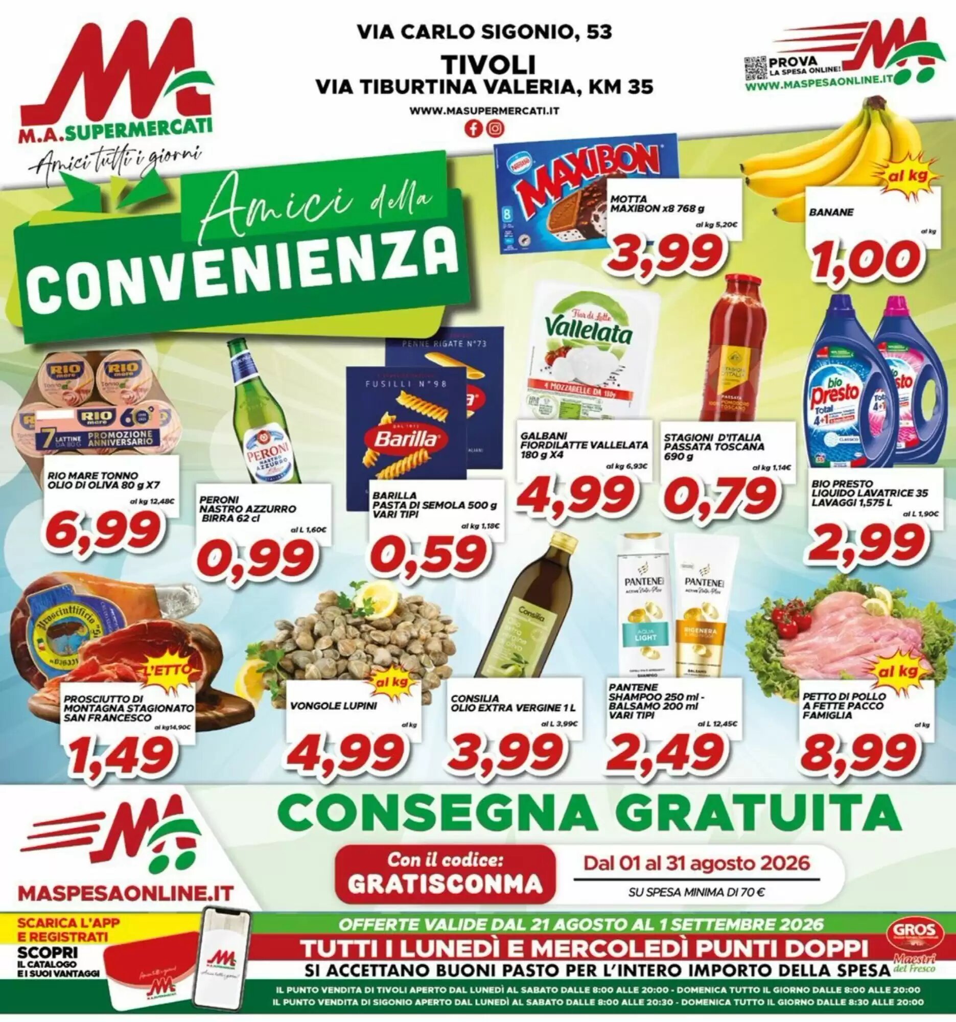 Volantino promozionale MA Supermercati  valide dal 21/08/2026 - Pagina 1.