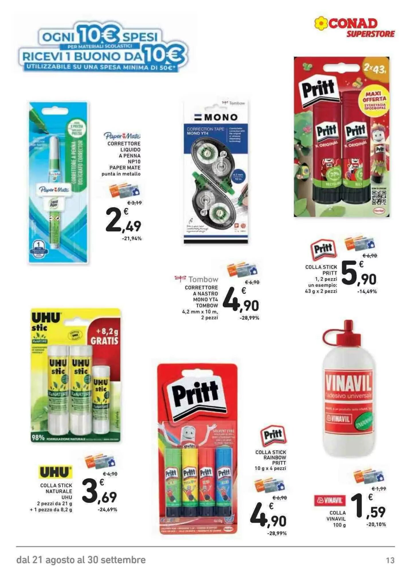 Volantino promozionale Conad Superstore  valide dal 21/08/2026 - Pagina 13.