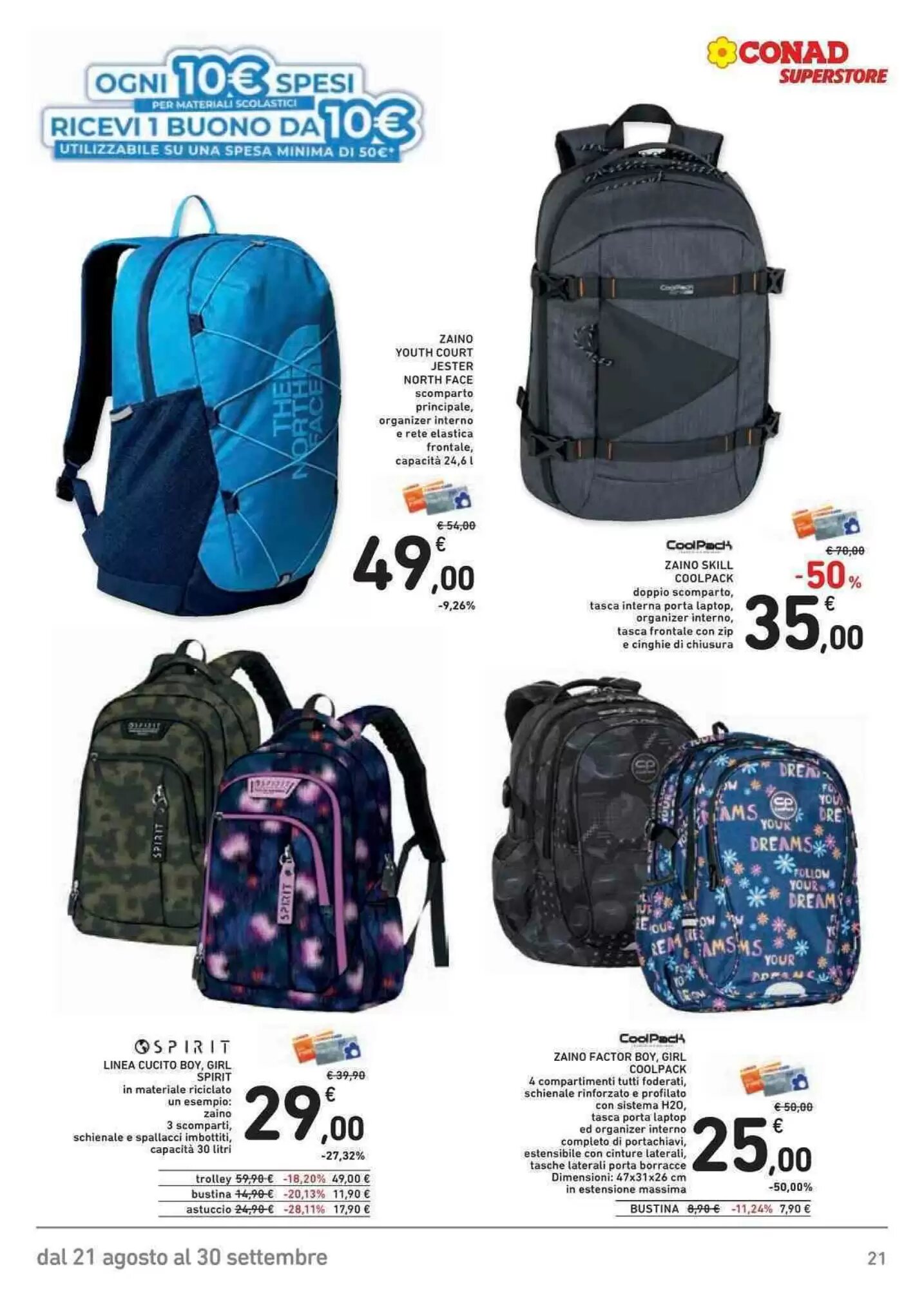 Volantino promozionale Conad Superstore  valide dal 21/08/2026 - Pagina 21.