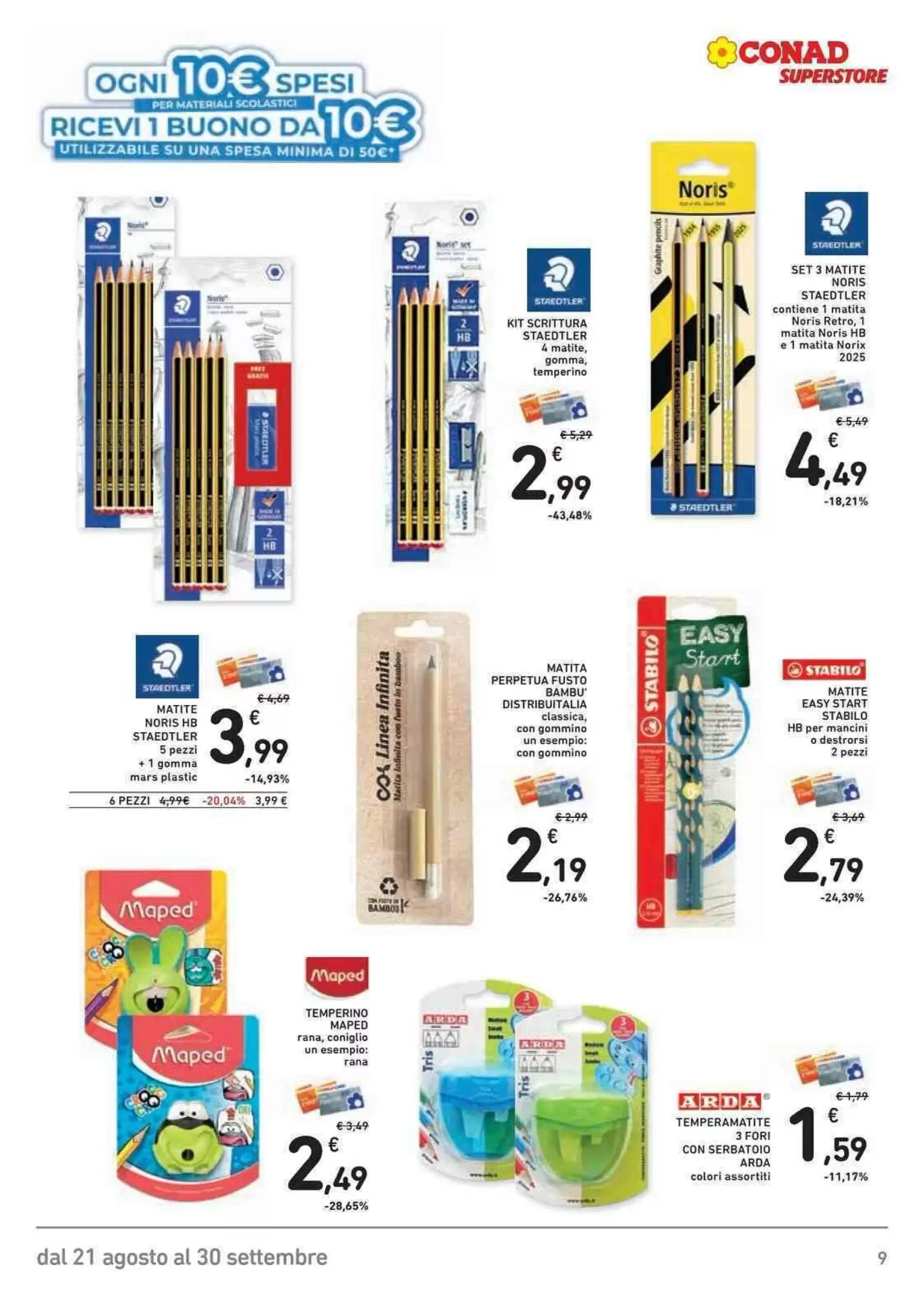 Volantino promozionale Conad Superstore  valide dal 21/08/2026 - Pagina 9.