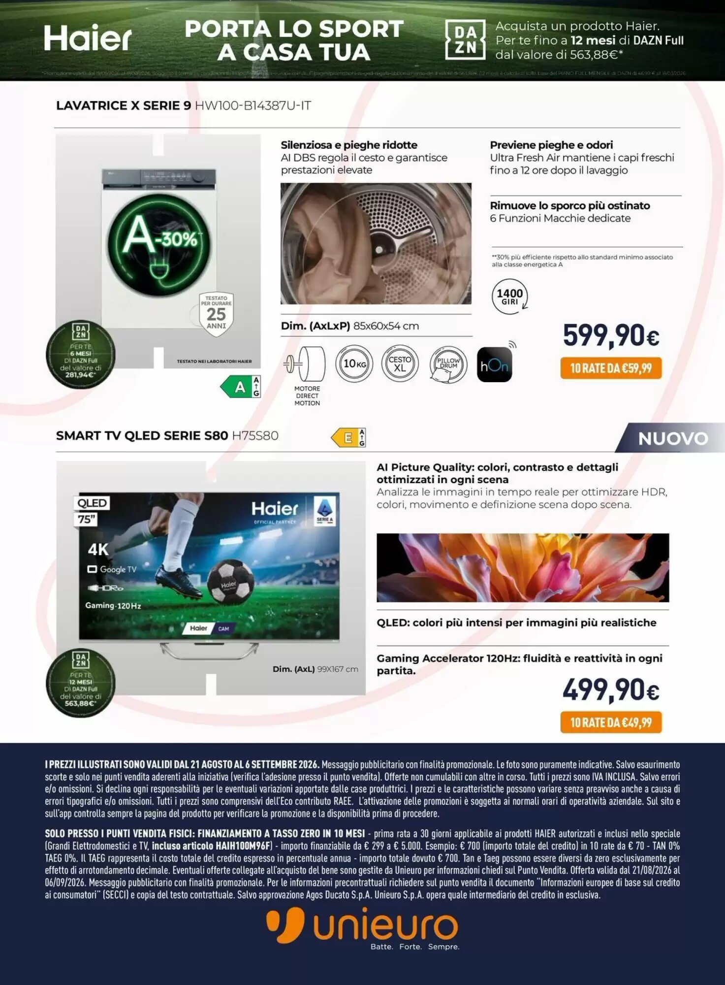 Volantino promozionale Unieuro  valide dal 21/08/2026 - Pagina 12.