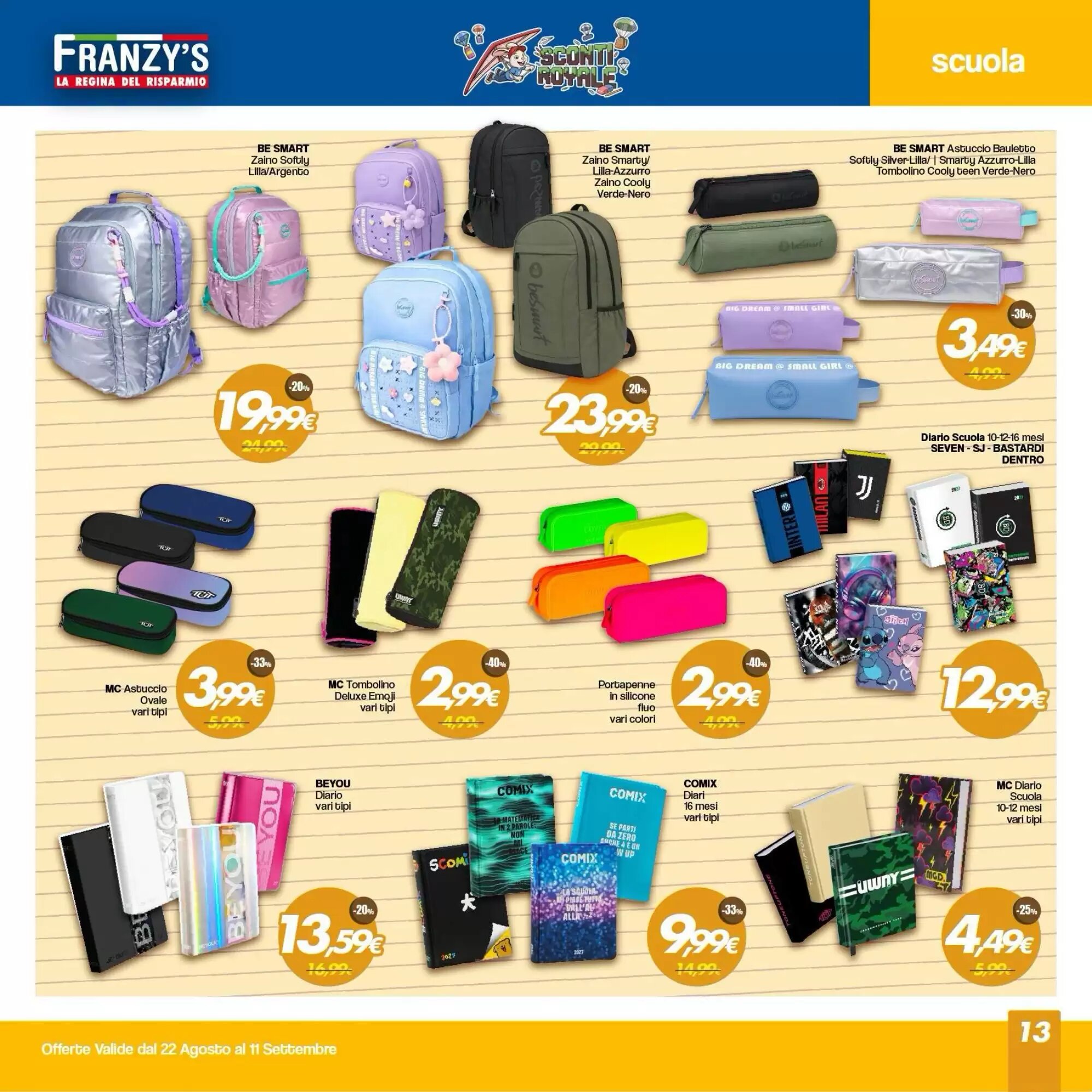 Volantino promozionale Franzy's  valide dal 22/08/2026 - Pagina 13.