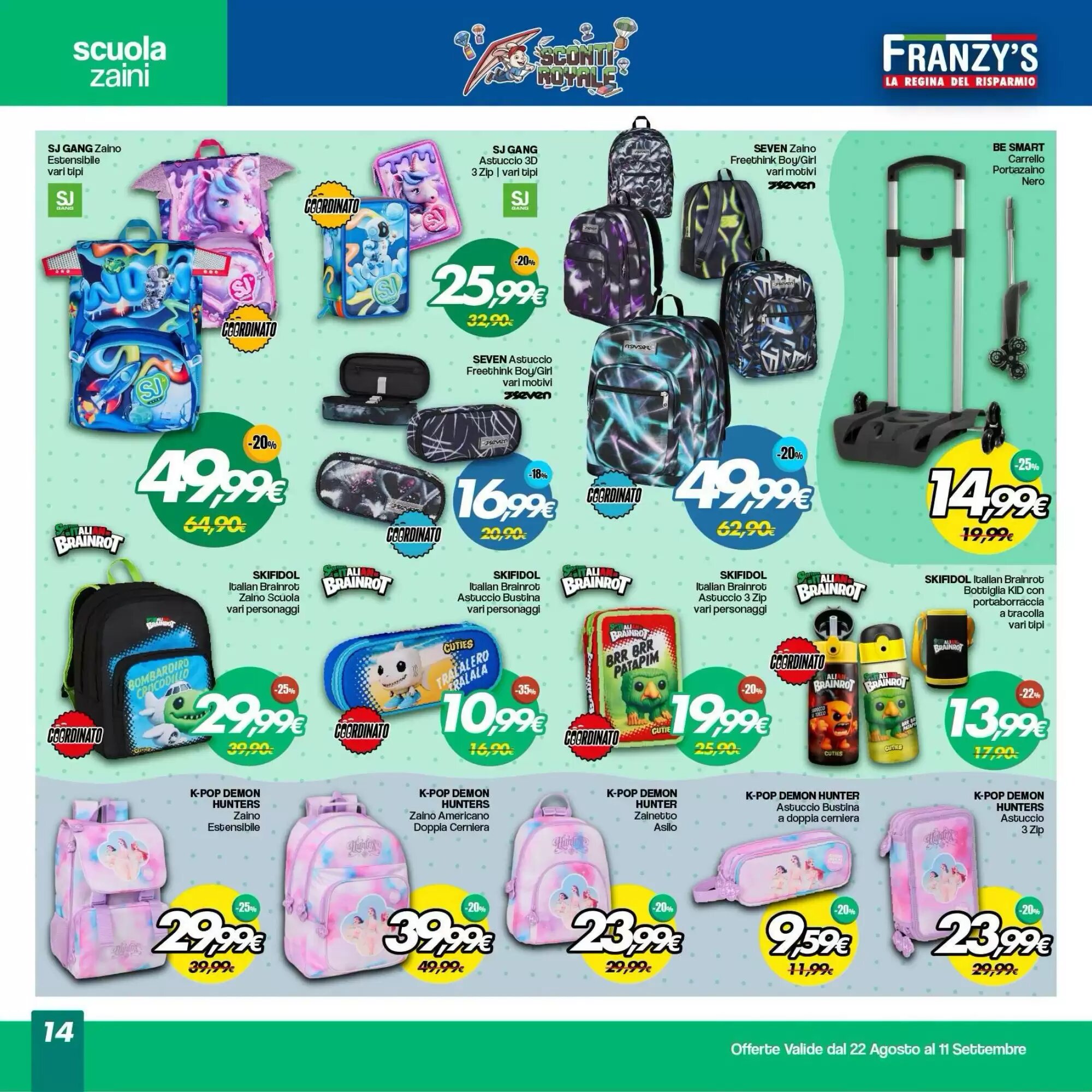 Volantino promozionale Franzy's  valide dal 22/08/2026 - Pagina 14.