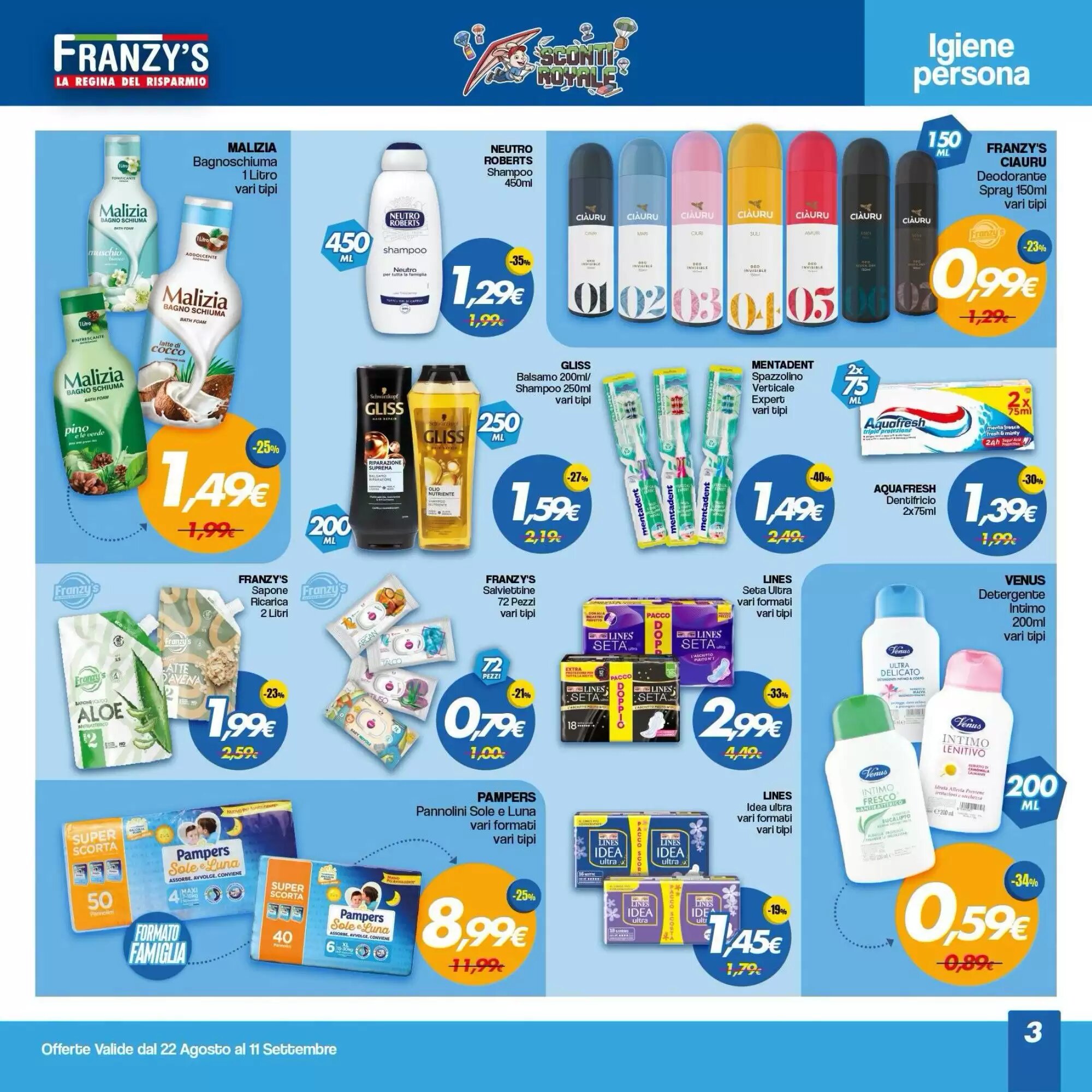 Volantino promozionale Franzy's  valide dal 22/08/2026 - Pagina 3.