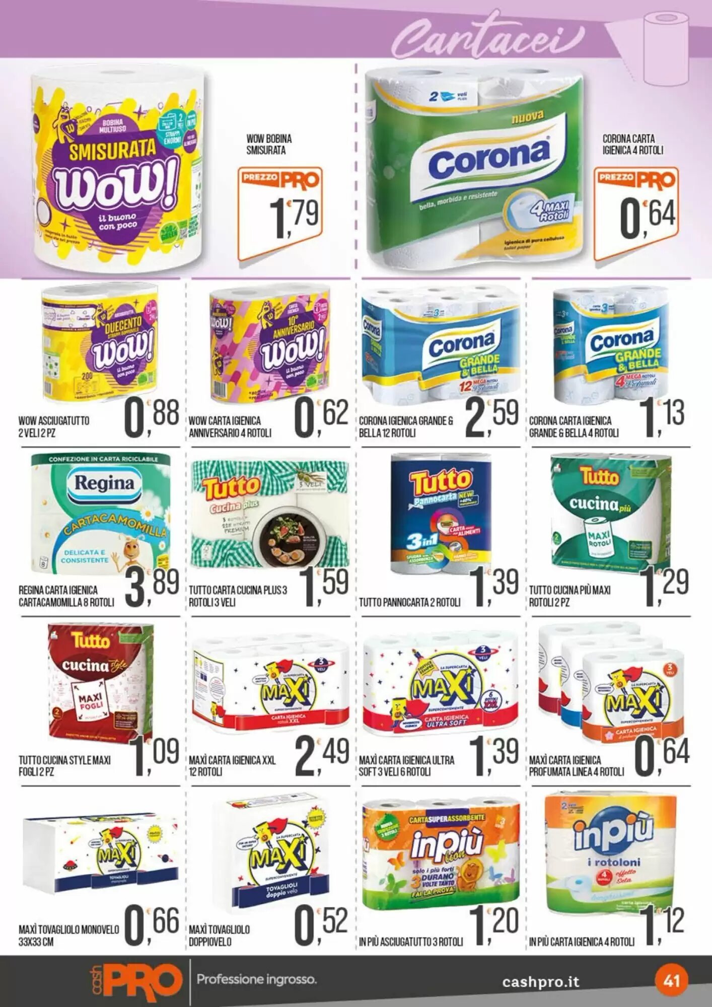 Volantino promozionale Cash pro  valide dal 24/08/2026 - Pagina 41.