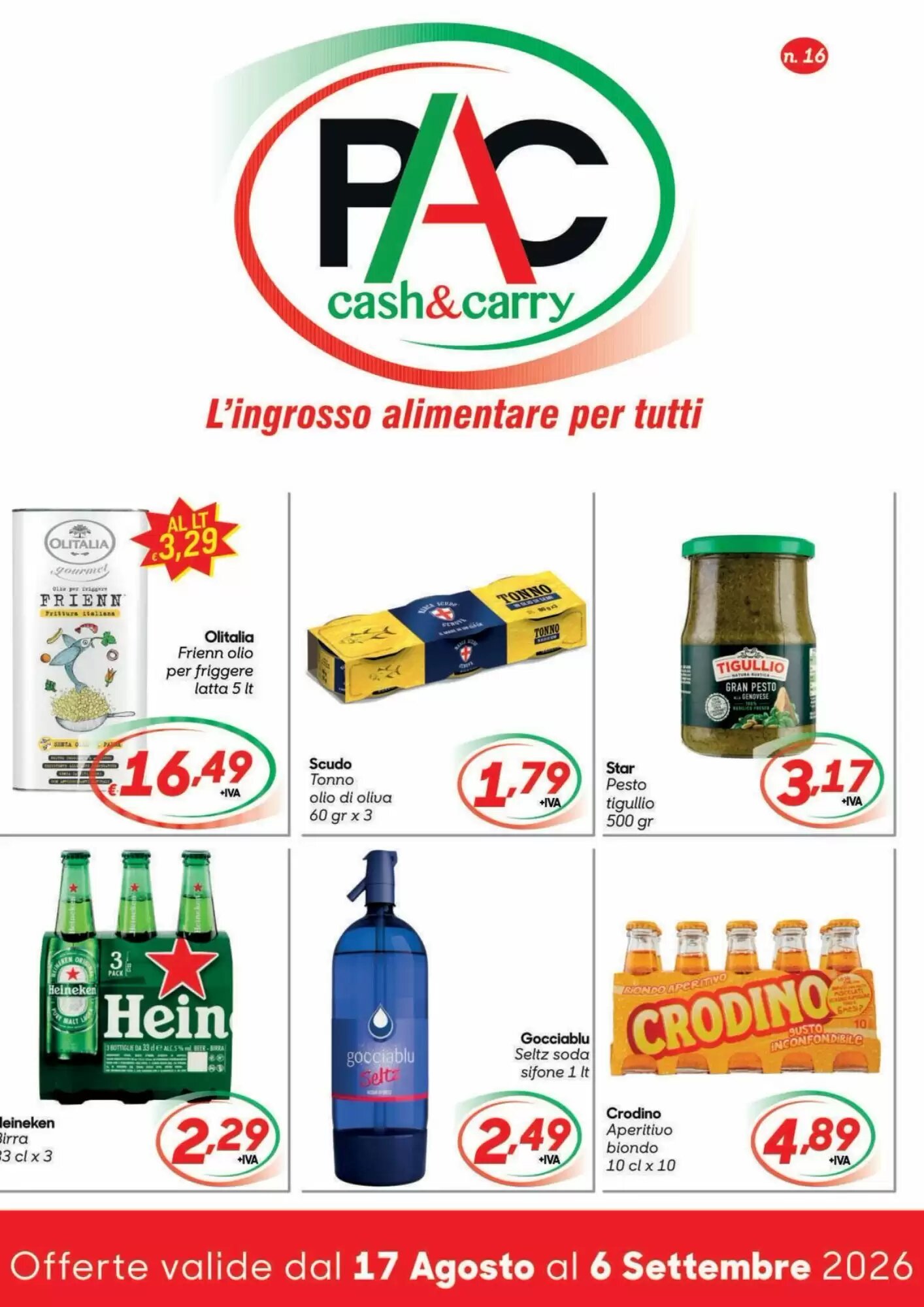 Volantino promozionale Pac Cash&Carry valide dal 24/08/2026 - Pagina 1.