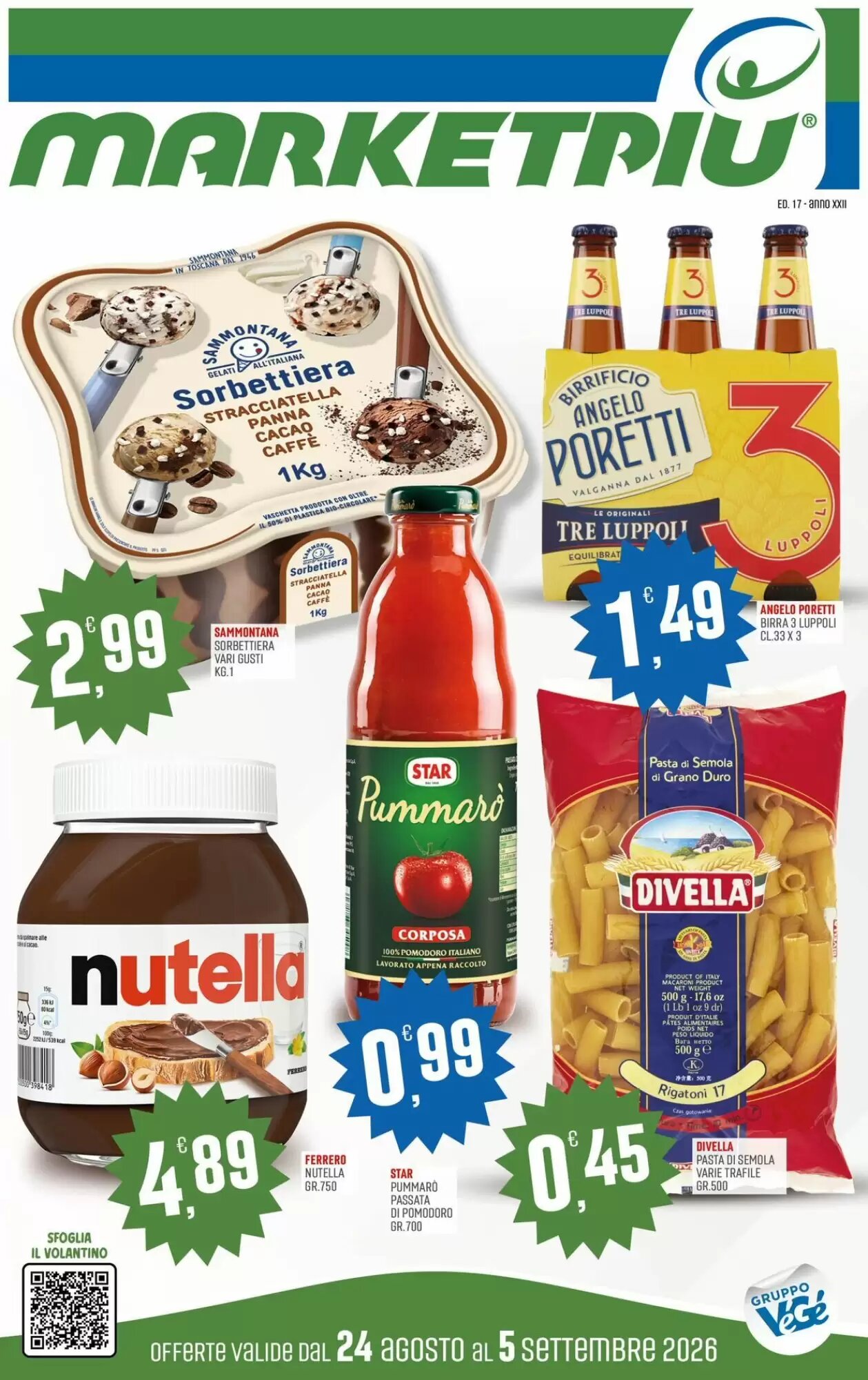 Volantino promozionale Marketpiù  valide dal 24/08/2026 - Pagina 1.
