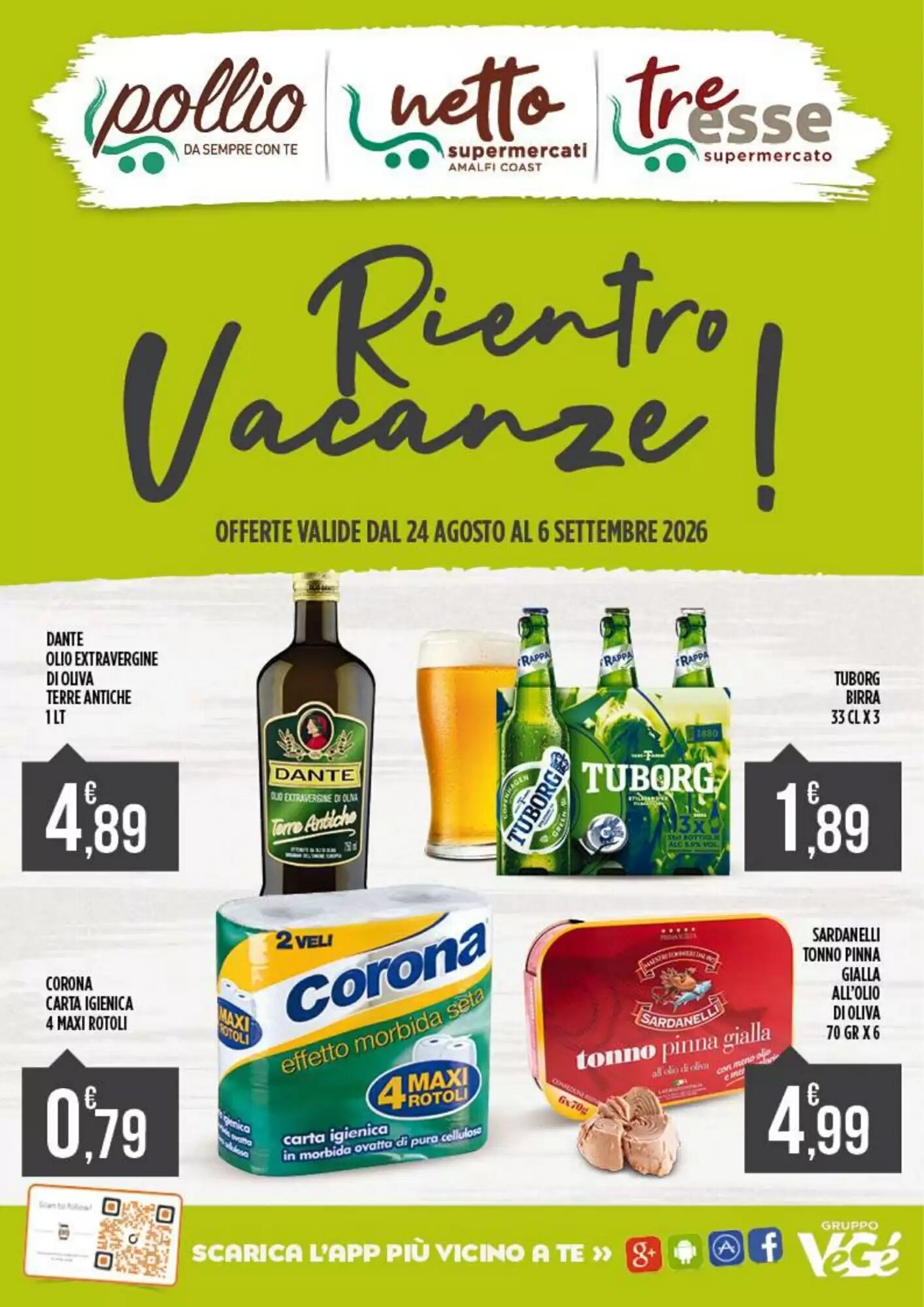 Volantino promozionale Netto Supermercati valide dal 24/08/2026 - Pagina 1.