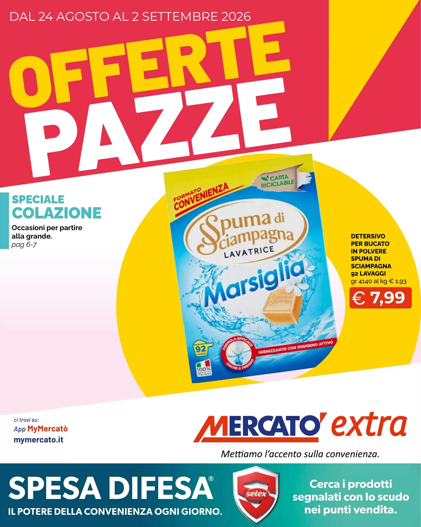 Volantino promozionale Mercatò Extra valide dal 24/08/2026 - Pagina 1.