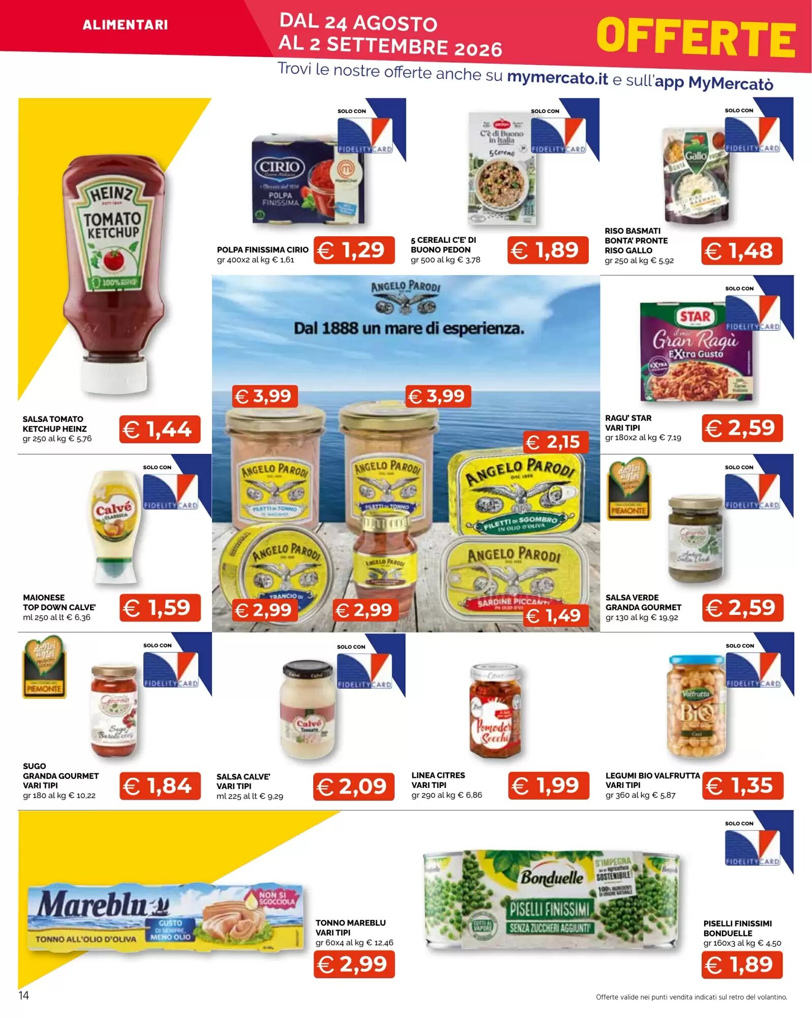 Volantino promozionale Mercatò Big  valide dal 24/08/2026 - Pagina 14.
