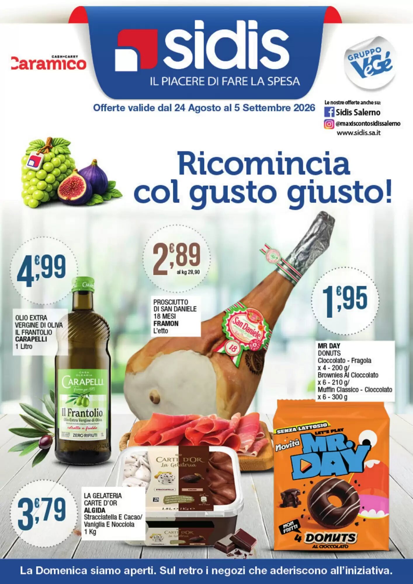 Volantino promozionale Sidis valide dal 24/08/2026 - Pagina 1.