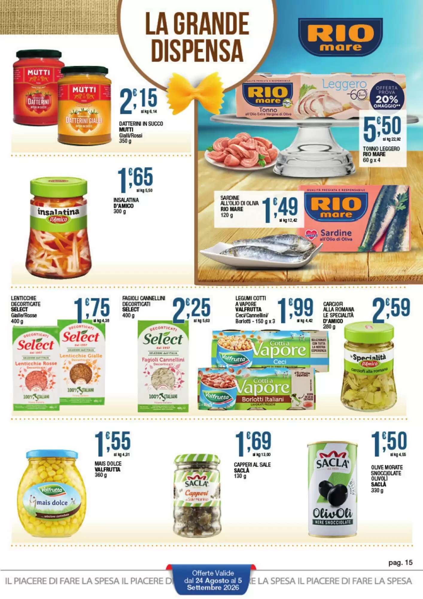 Volantino promozionale Sidis  valide dal 24/08/2026 - Pagina 15.