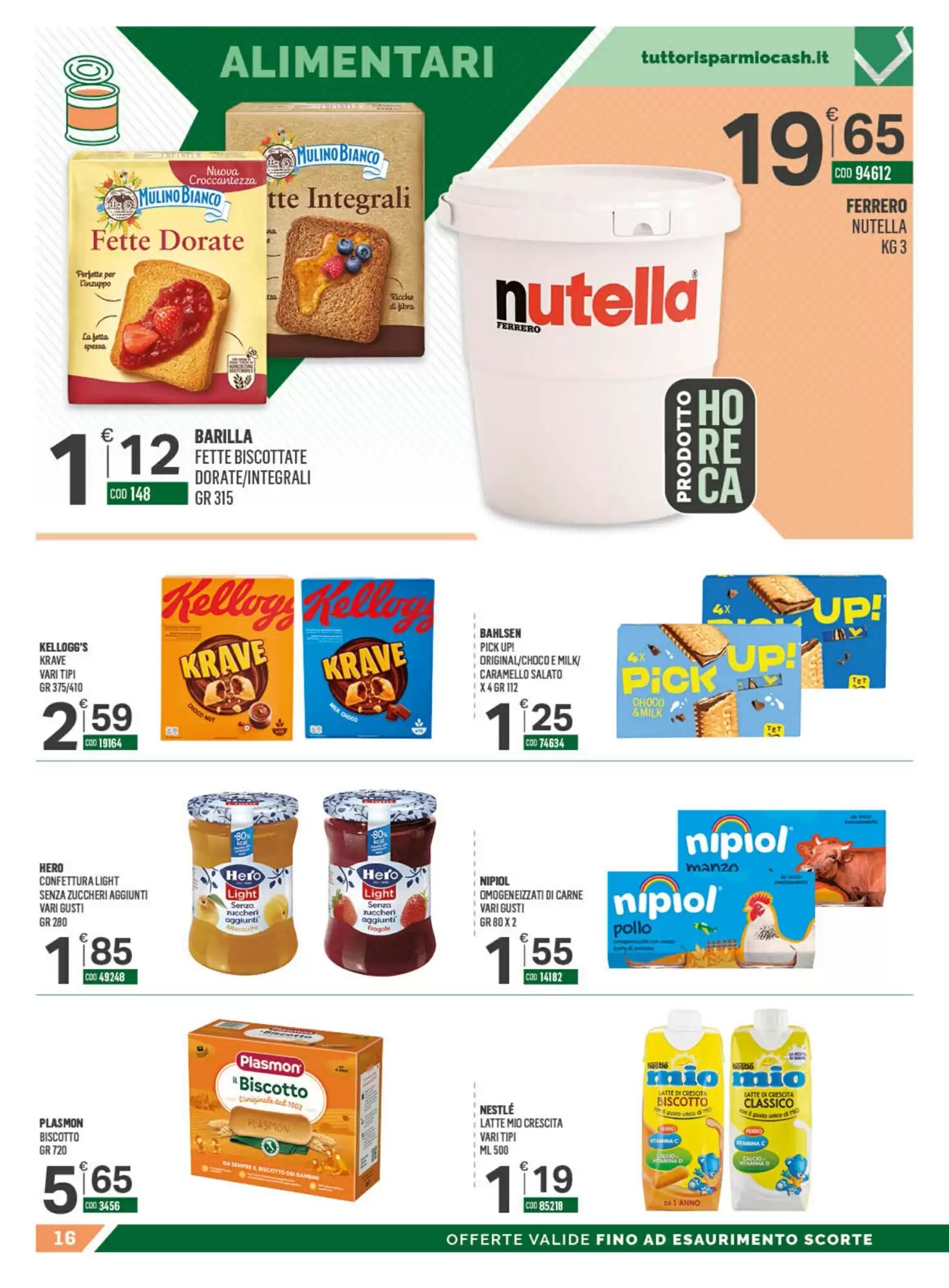 Volantino promozionale Tutto Risparmio Cash&Carry  valide dal 24/08/2026 - Pagina 16.