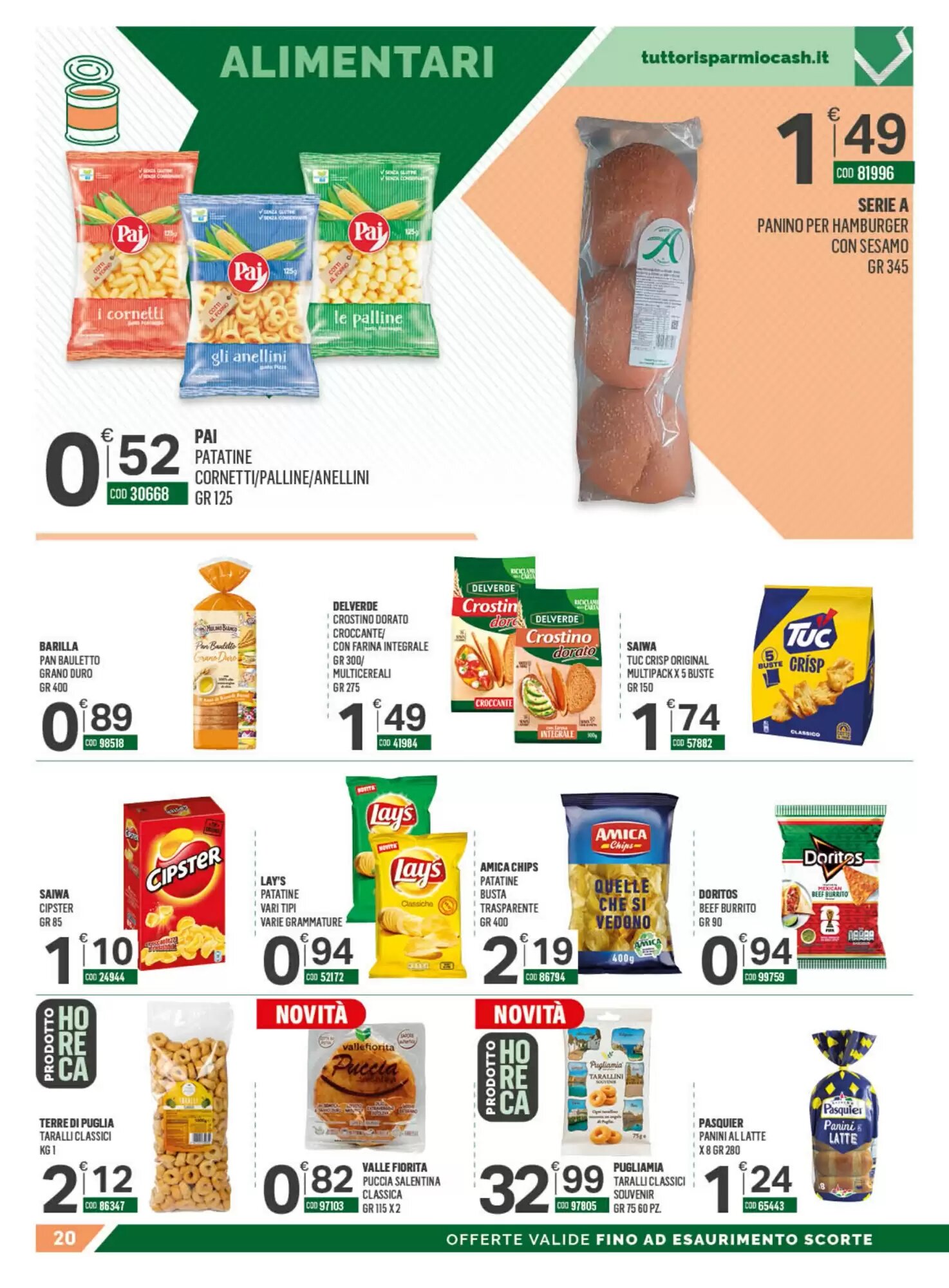 Volantino promozionale Tutto Risparmio Cash&Carry  valide dal 24/08/2026 - Pagina 20.
