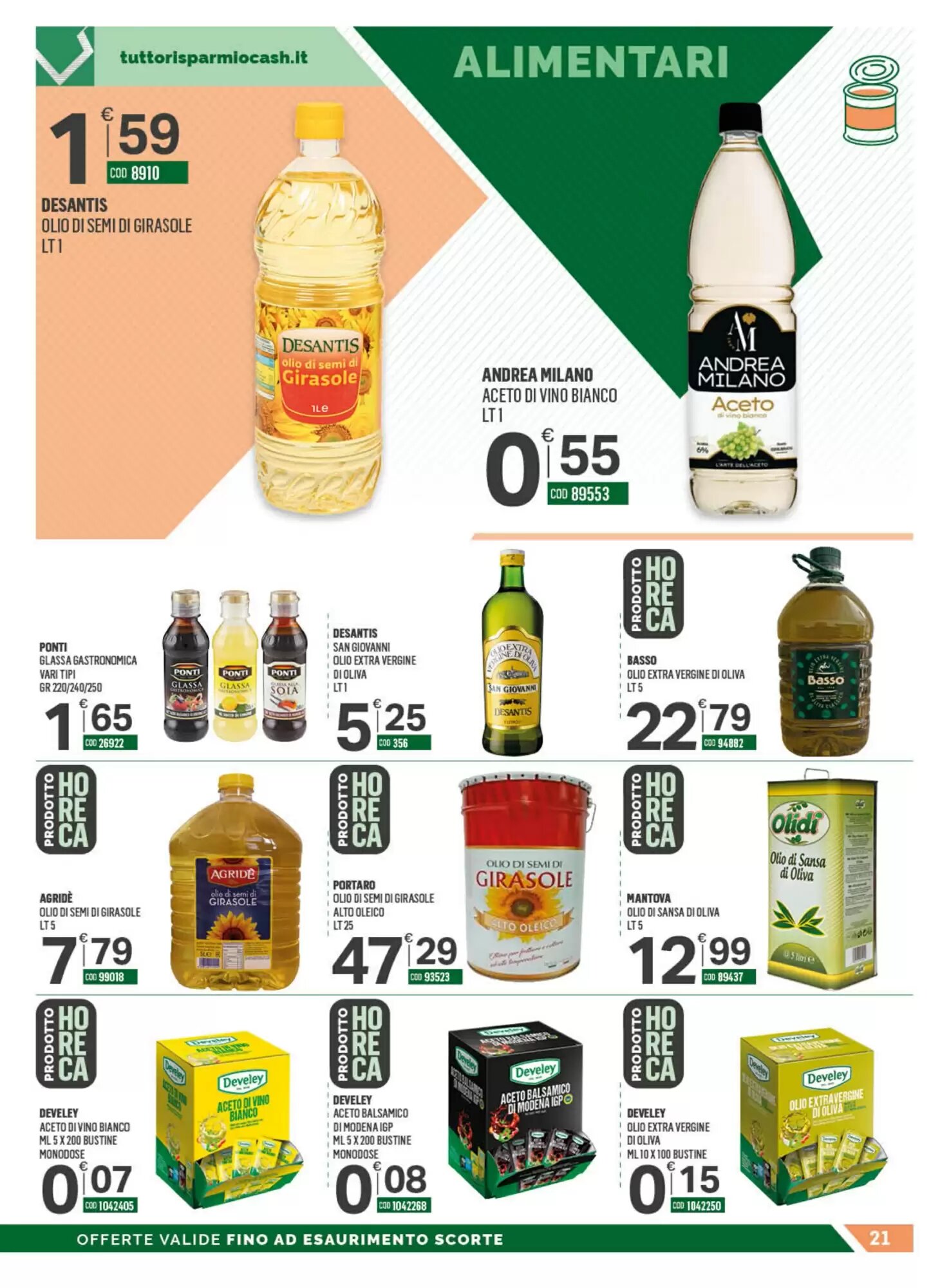 Volantino promozionale Tutto Risparmio Cash&Carry  valide dal 24/08/2026 - Pagina 21.