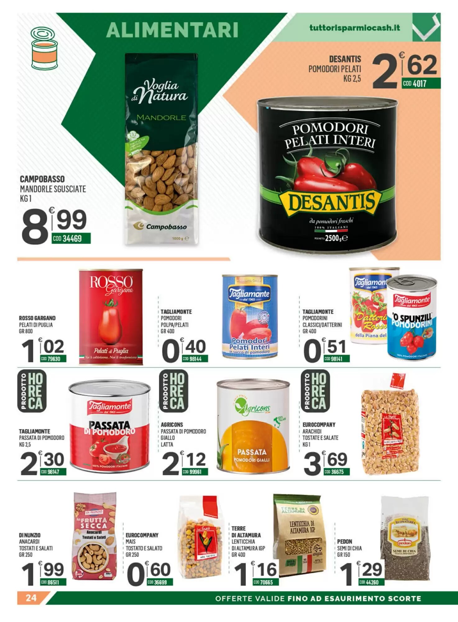 Volantino promozionale Tutto Risparmio Cash&Carry  valide dal 24/08/2026 - Pagina 24.