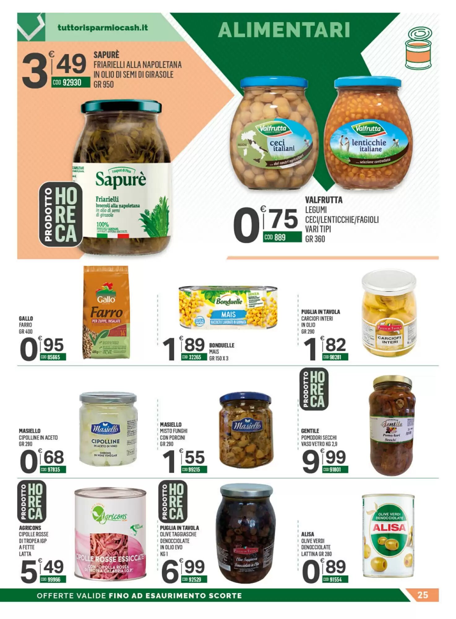 Volantino promozionale Tutto Risparmio Cash&Carry  valide dal 24/08/2026 - Pagina 25.