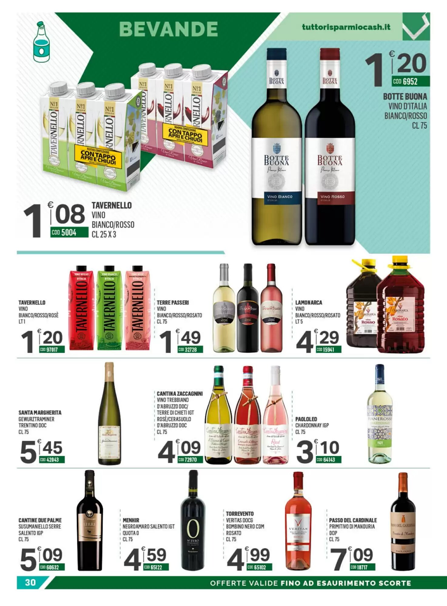 Volantino promozionale Tutto Risparmio Cash&Carry  valide dal 24/08/2026 - Pagina 30.