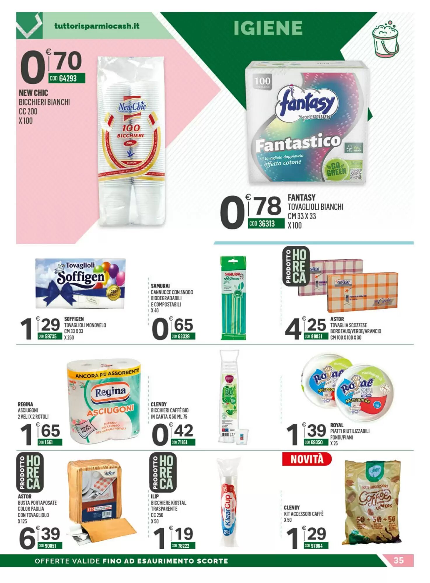 Volantino promozionale Tutto Risparmio Cash&Carry  valide dal 24/08/2026 - Pagina 35.