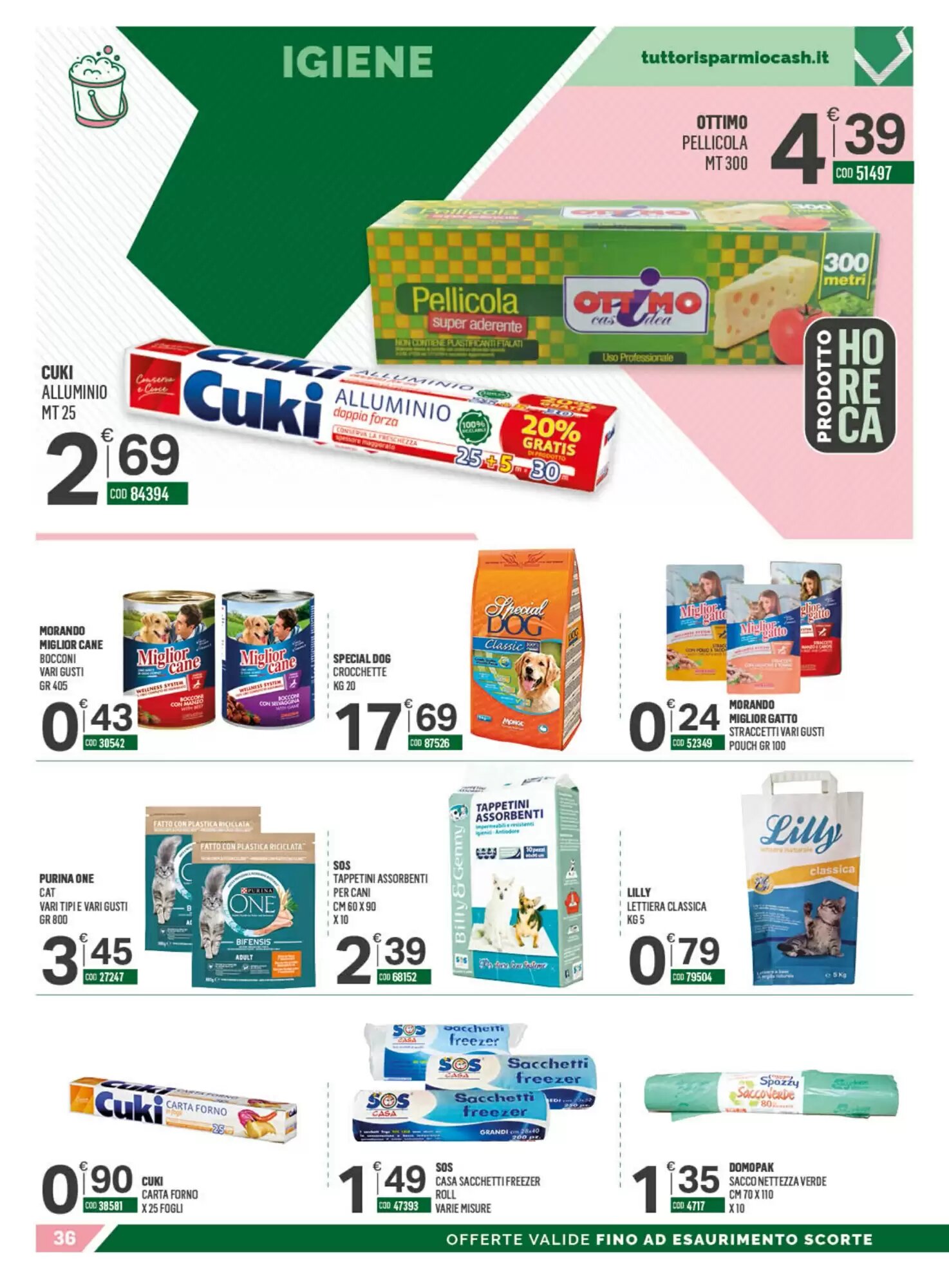 Volantino promozionale Tutto Risparmio Cash&Carry  valide dal 24/08/2026 - Pagina 36.