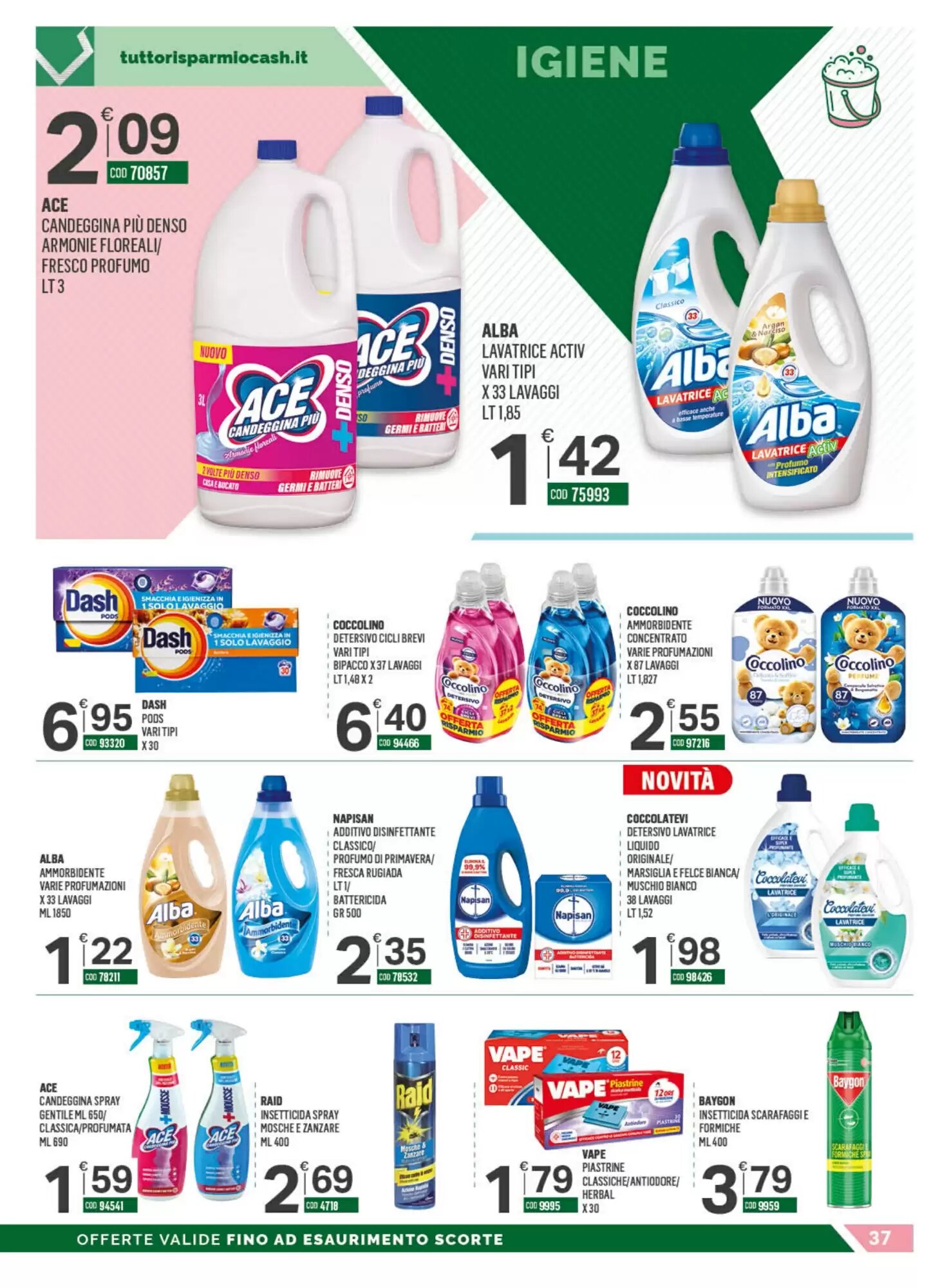 Volantino promozionale Tutto Risparmio Cash&Carry  valide dal 24/08/2026 - Pagina 37.