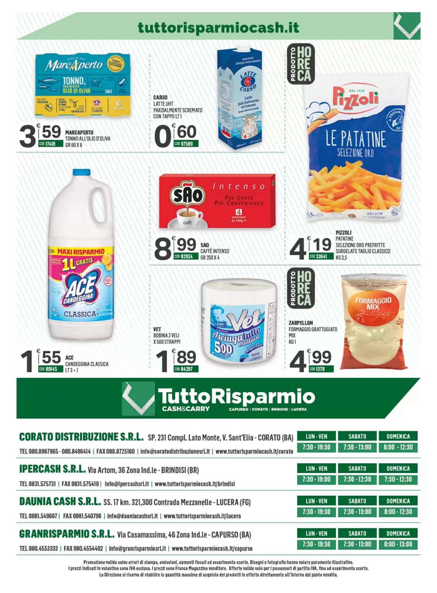 Volantino promozionale Tutto Risparmio Cash&Carry  valide dal 24/08/2026 - Pagina 40.