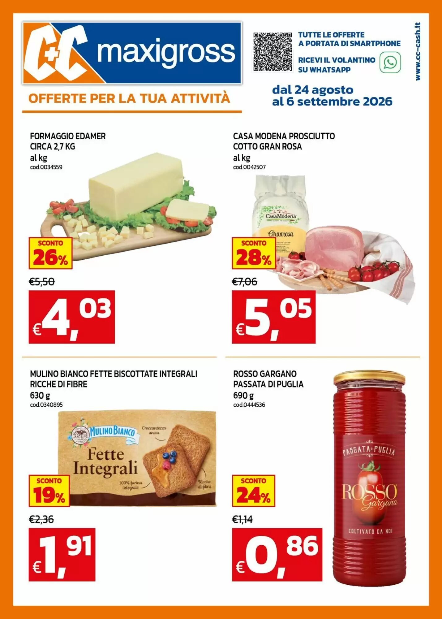 Volantino promozionale C+C maxigross valide dal 24/08/2026 - Pagina 1.