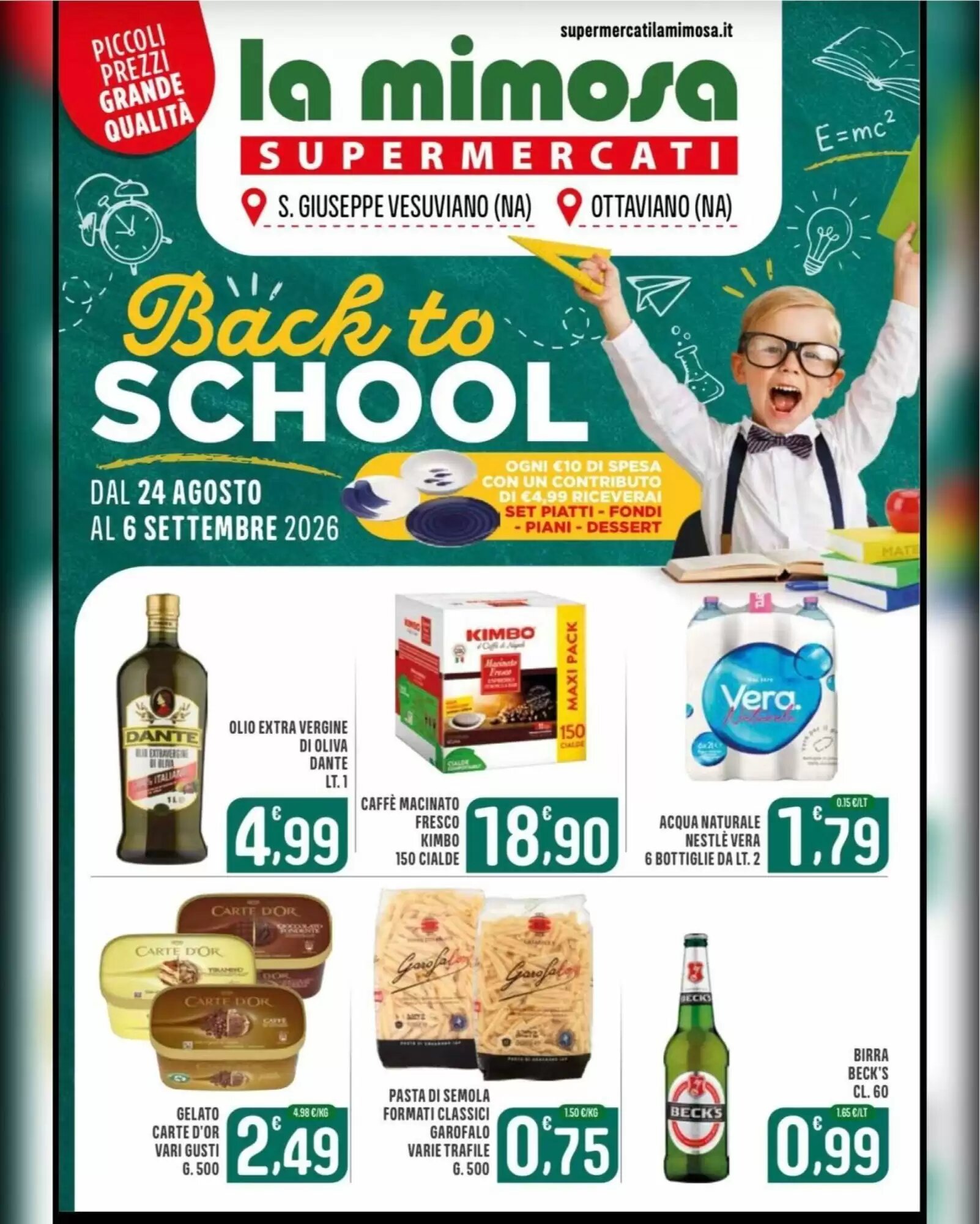 Volantino promozionale La Mimosa Supermercati  valide dal 24/08/2026 - Pagina 1.