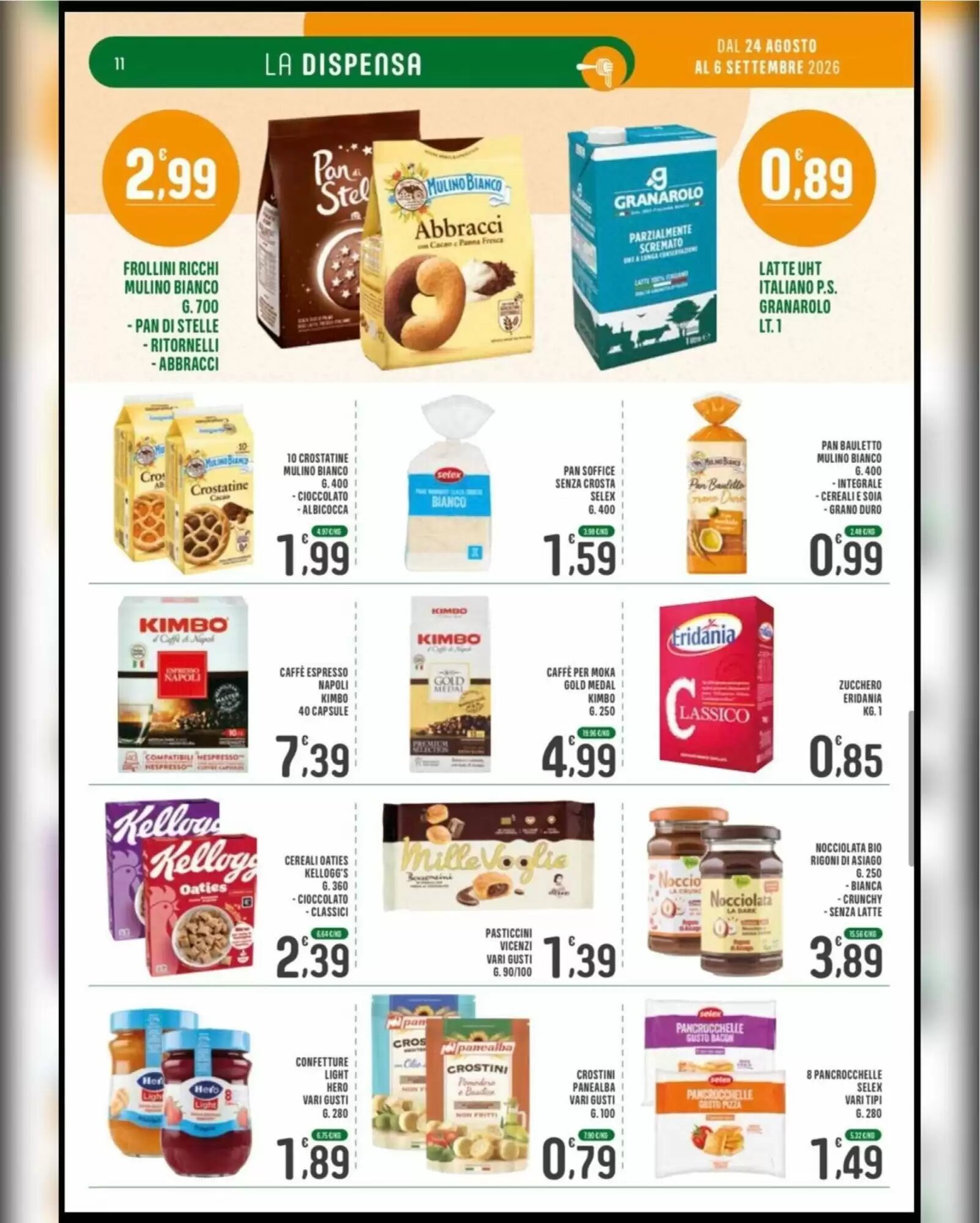 Volantino promozionale La Mimosa Supermercati  valide dal 24/08/2026 - Pagina 11.