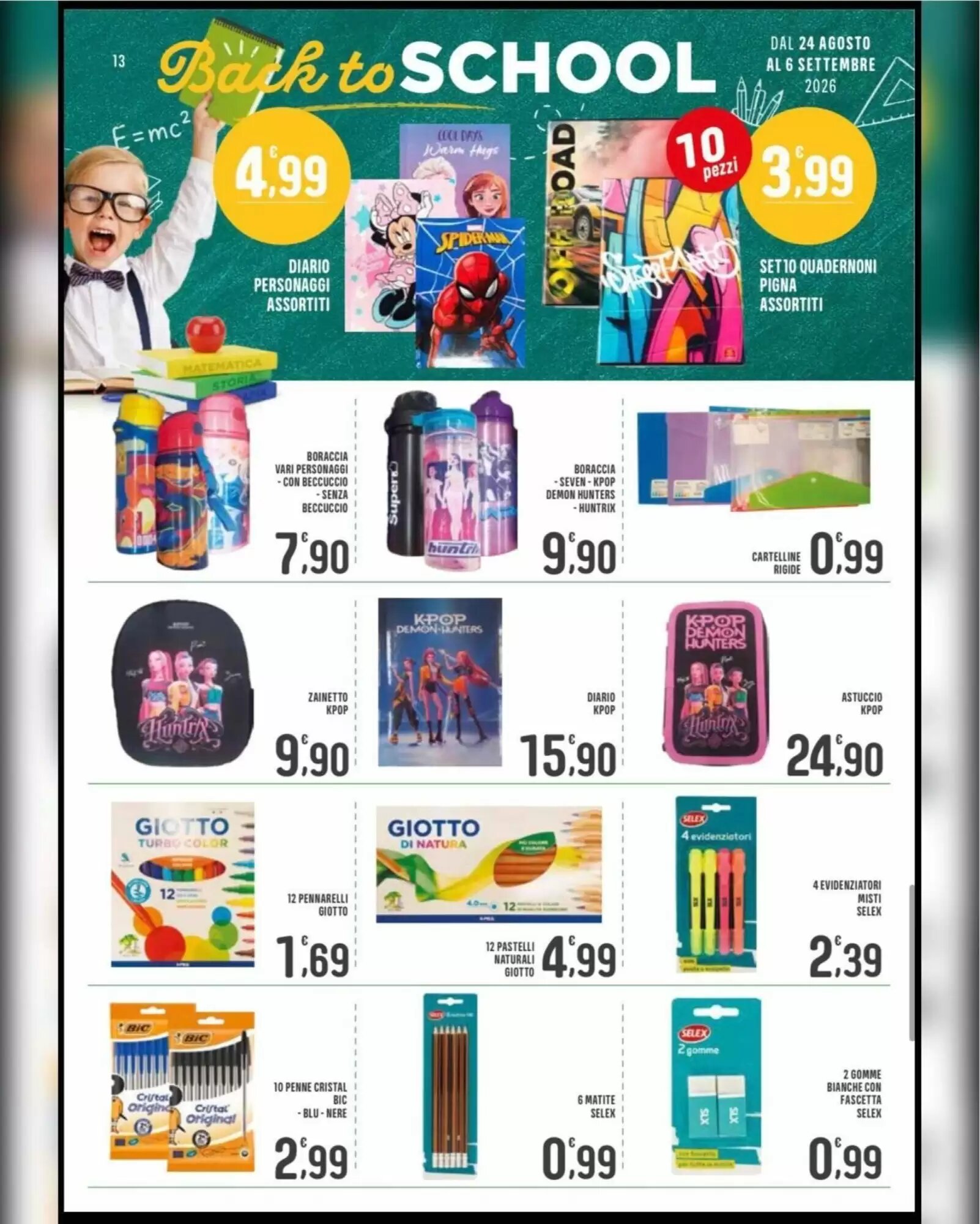 Volantino promozionale La Mimosa Supermercati  valide dal 24/08/2026 - Pagina 13.