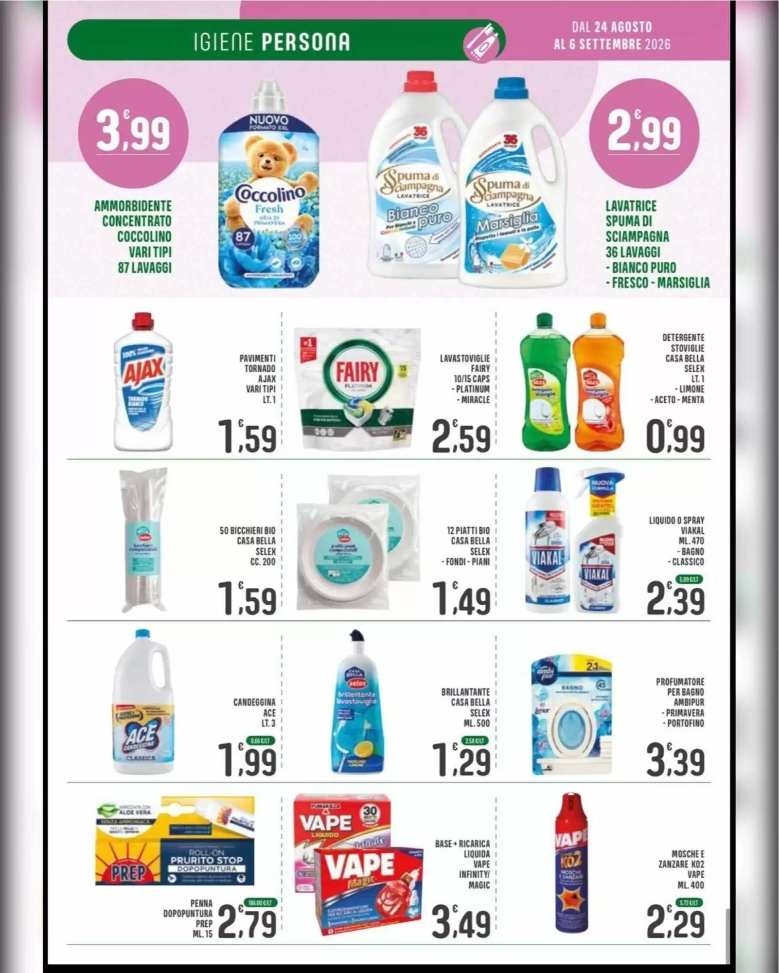 Volantino promozionale La Mimosa Supermercati  valide dal 24/08/2026 - Pagina 15.