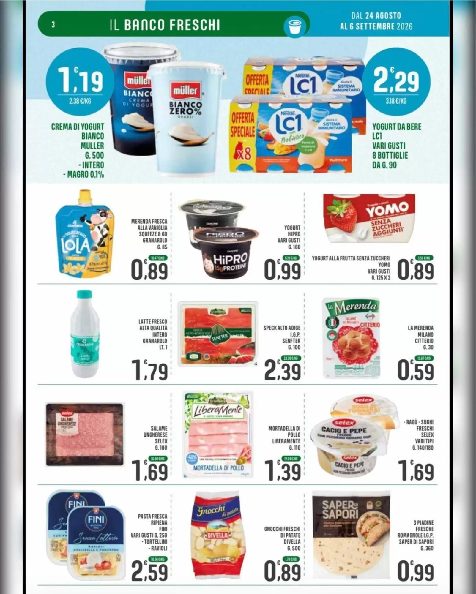 Volantino promozionale La Mimosa Supermercati  valide dal 24/08/2026 - Pagina 3.