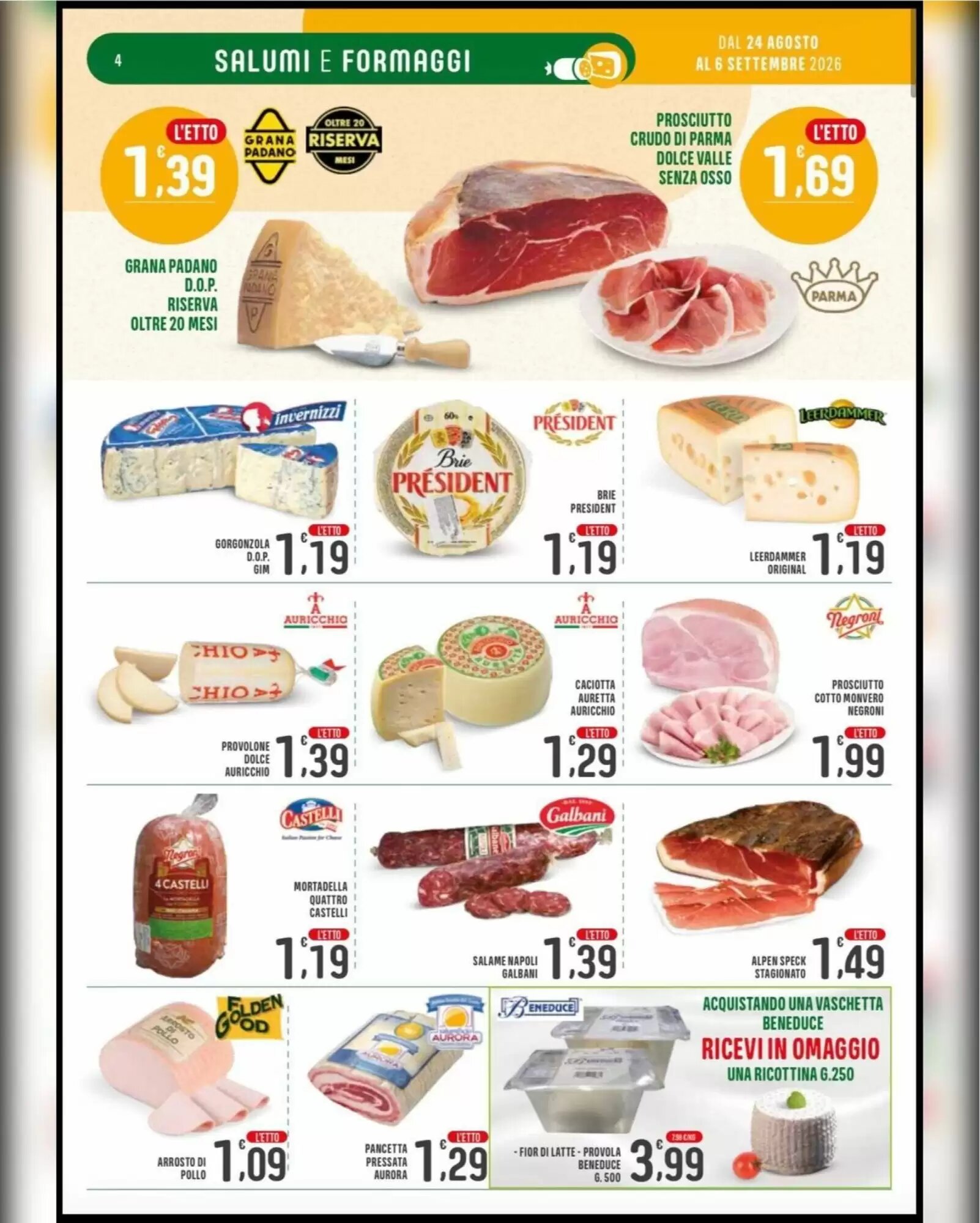 Volantino promozionale La Mimosa Supermercati  valide dal 24/08/2026 - Pagina 4.