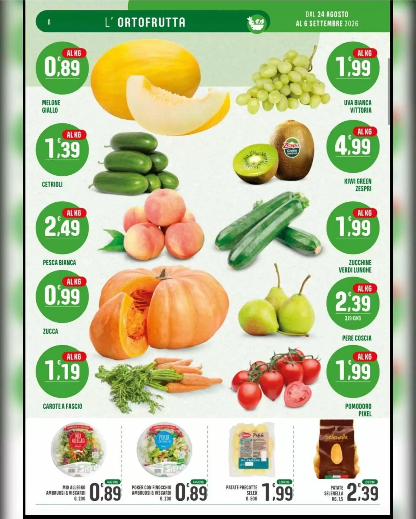 Volantino promozionale La Mimosa Supermercati  valide dal 24/08/2026 - Pagina 6.