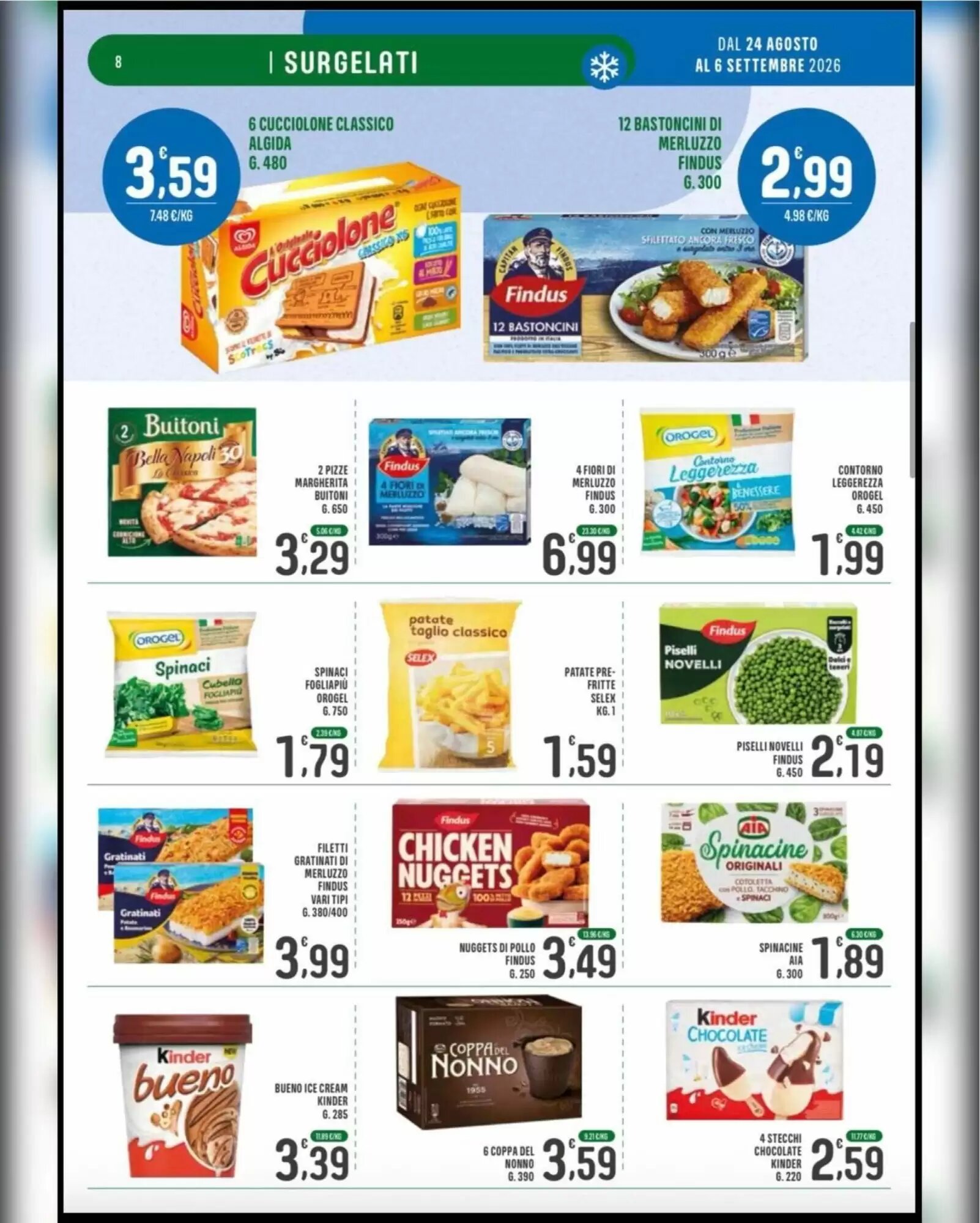 Volantino promozionale La Mimosa Supermercati  valide dal 24/08/2026 - Pagina 8.