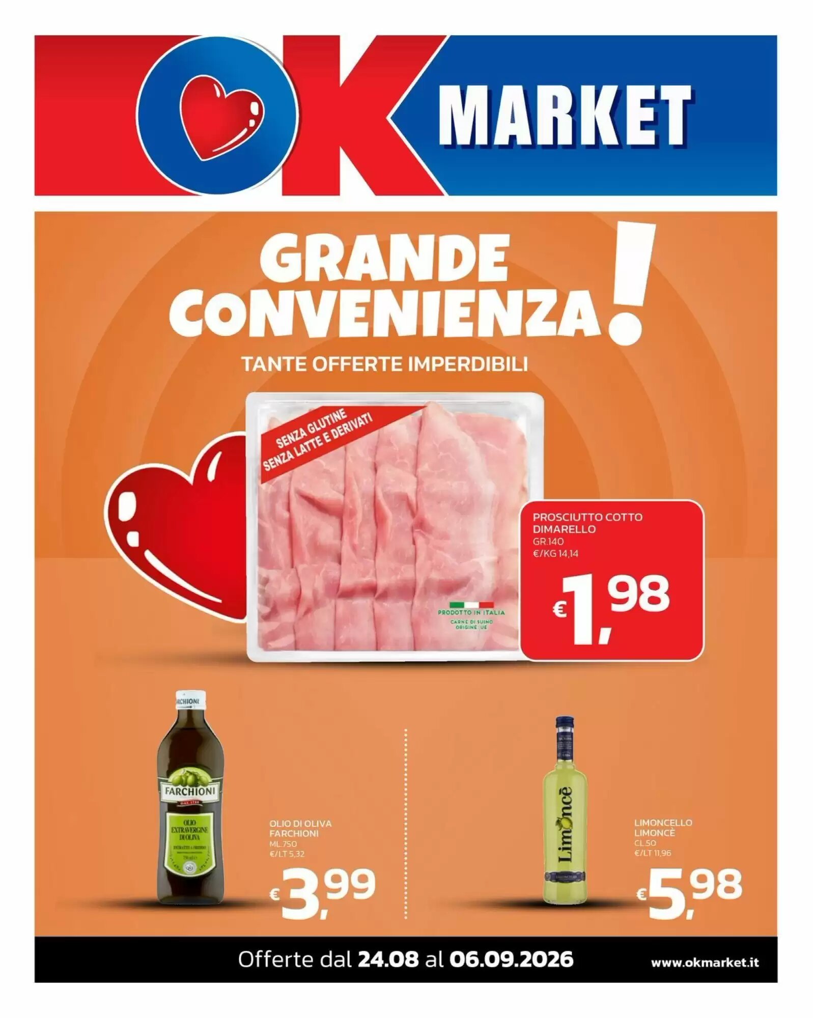 Volantino promozionale Ok Market  valide dal 24/08/2026 - Pagina 1.