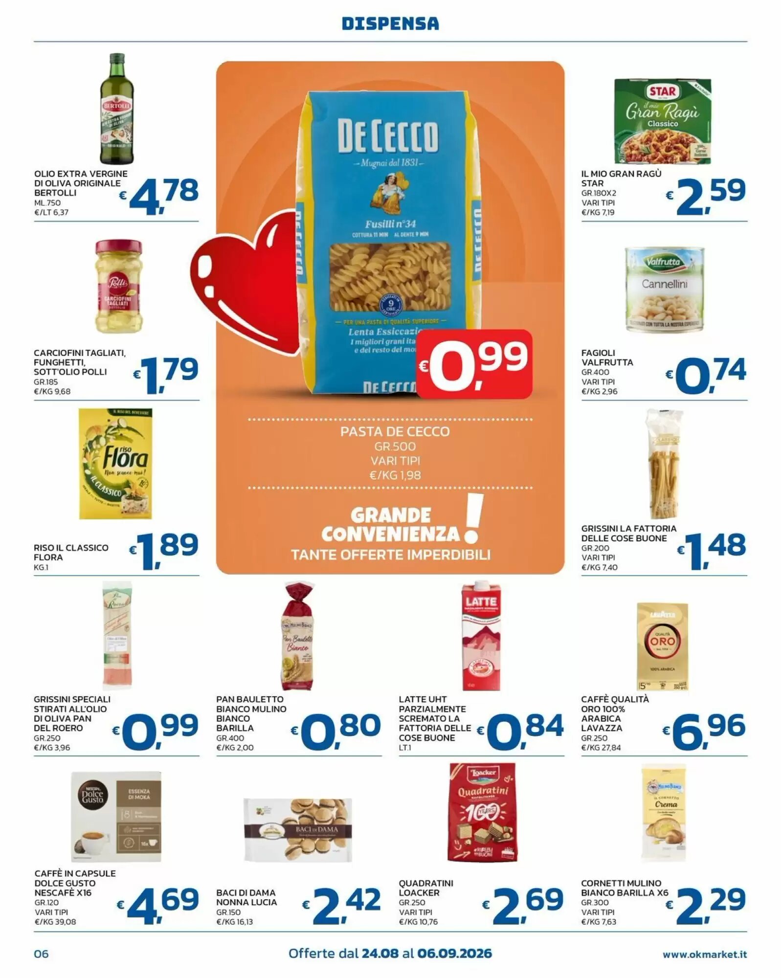 Volantino promozionale Ok Market  valide dal 24/08/2026 - Pagina 6.