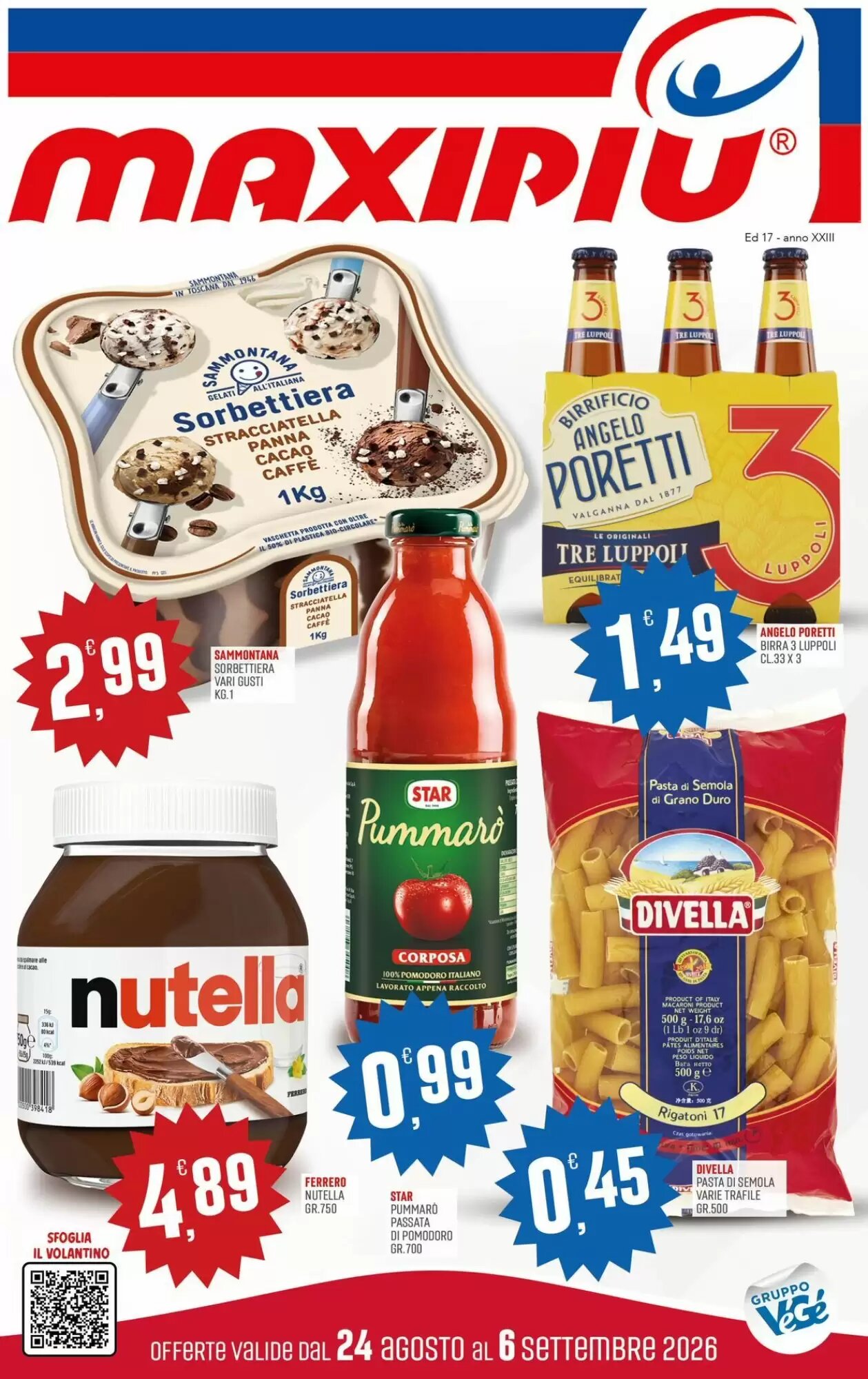 Volantino promozionale Maxipiù  valide dal 24/08/2026 - Pagina 1.