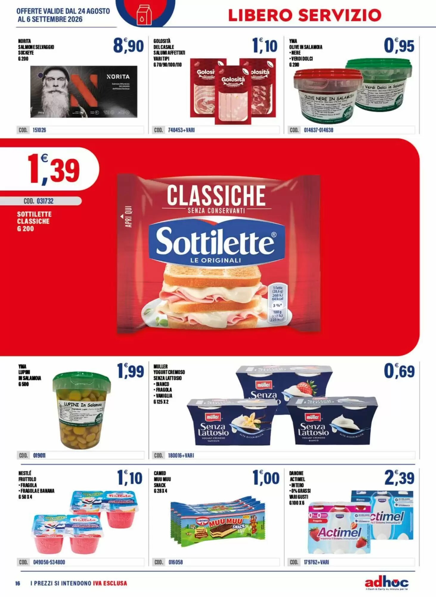 Volantino promozionale Adhoc  valide dal 24/08/2026 - Pagina 16.