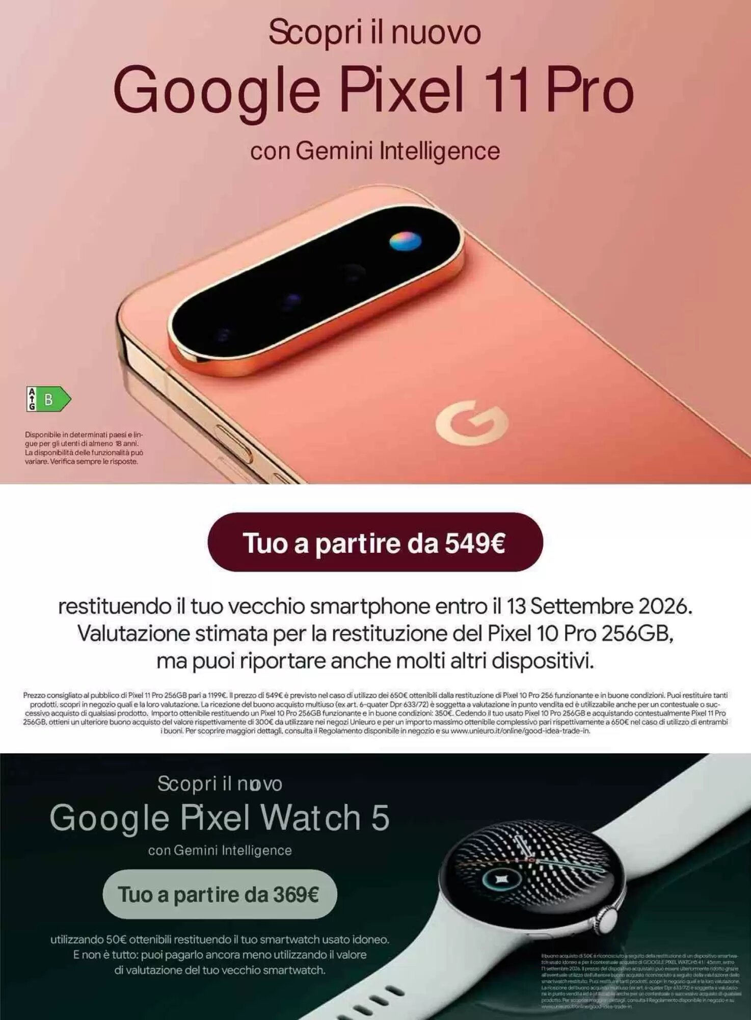 Volantino promozionale Unieuro  valide dal 24/08/2026 - Pagina 42.