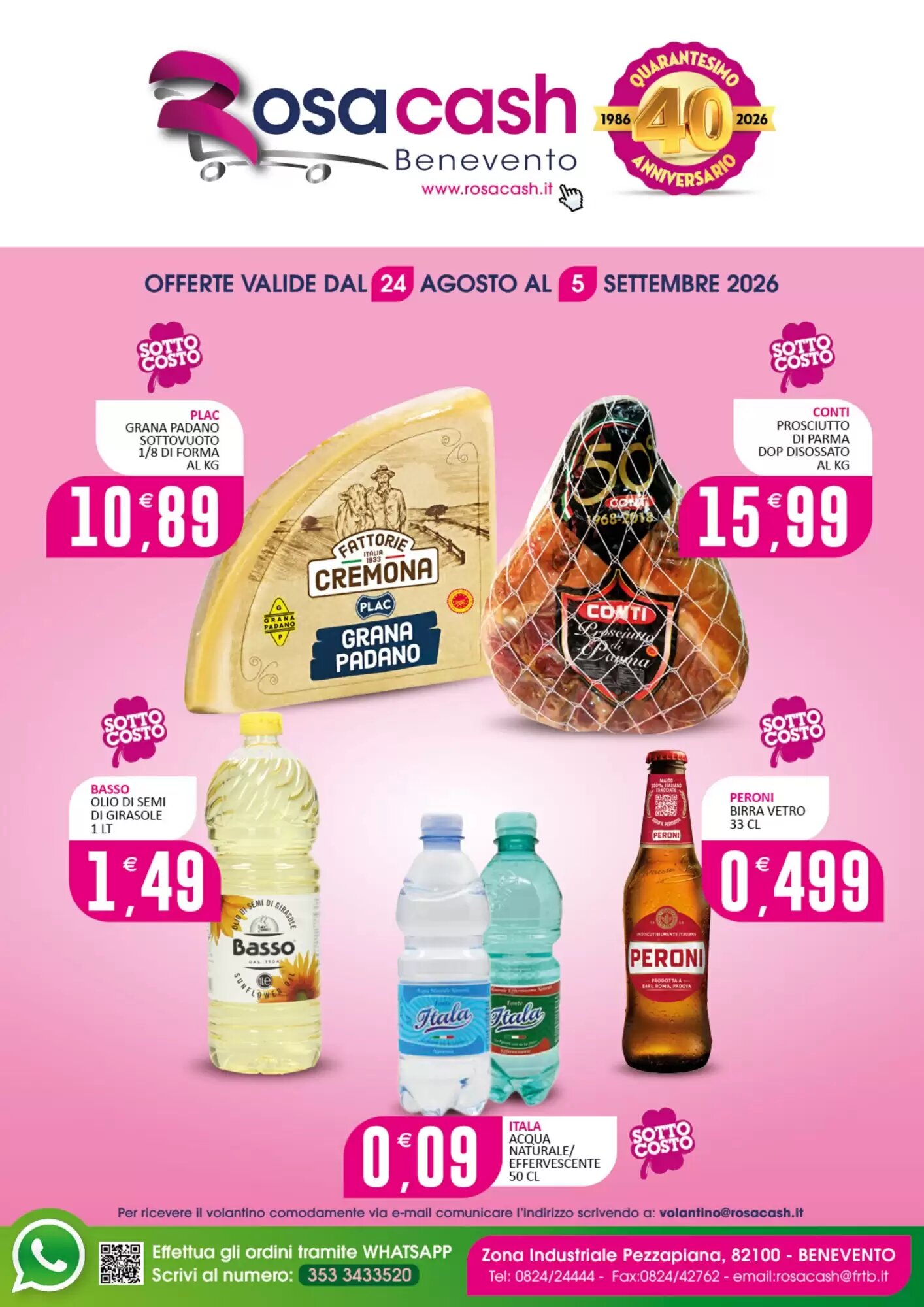 Volantino promozionale Rosa Cash valide dal 24/08/2026 - Pagina 1.