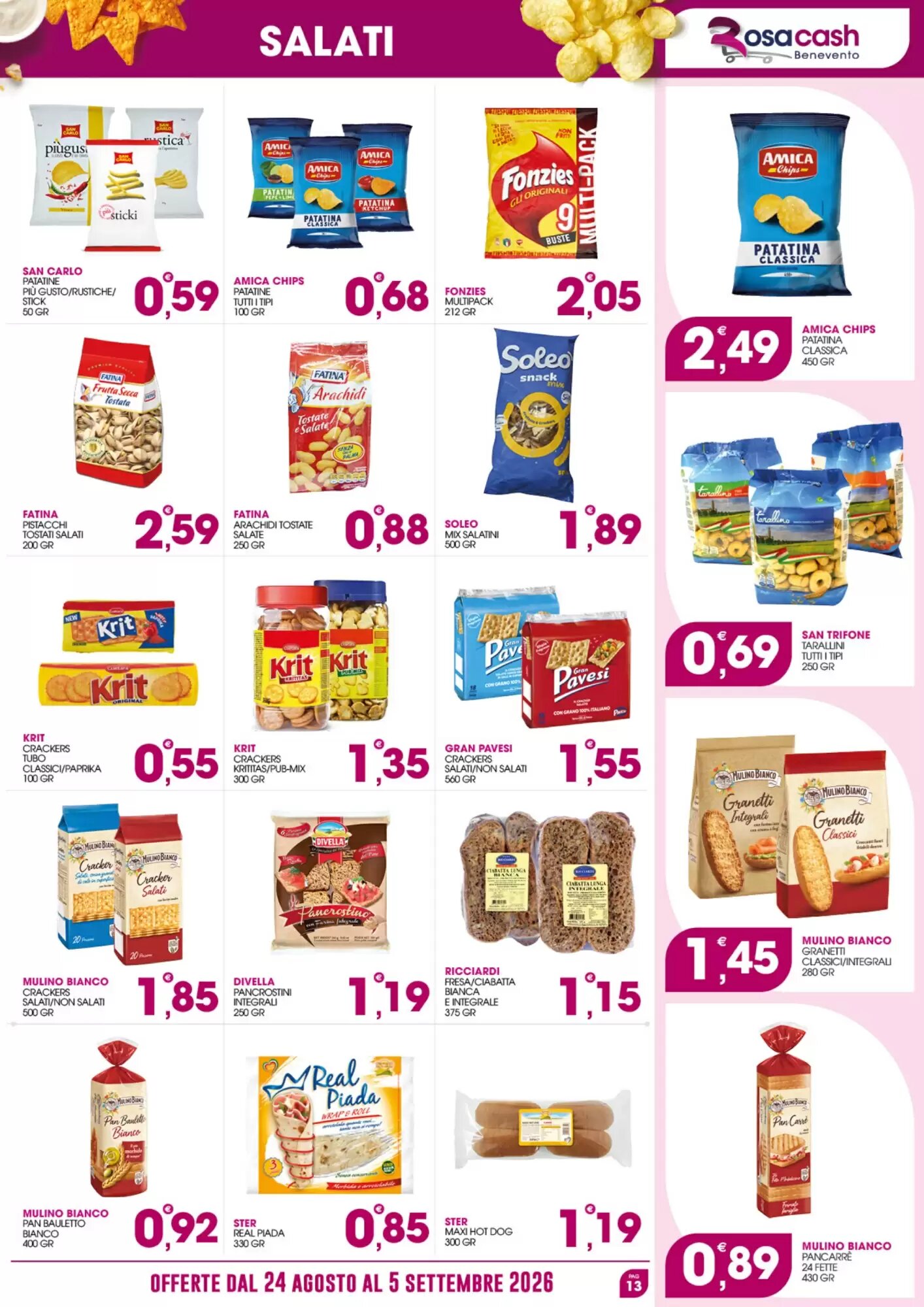 Volantino promozionale Rosa Cash  valide dal 24/08/2026 - Pagina 13.